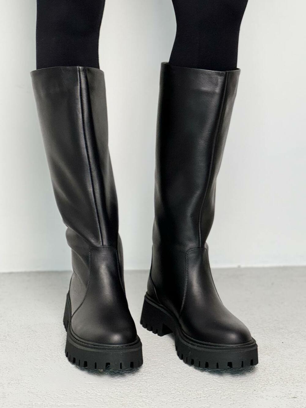 Чоботи труби класичні, ЗИМА, 21352 чорний, 36