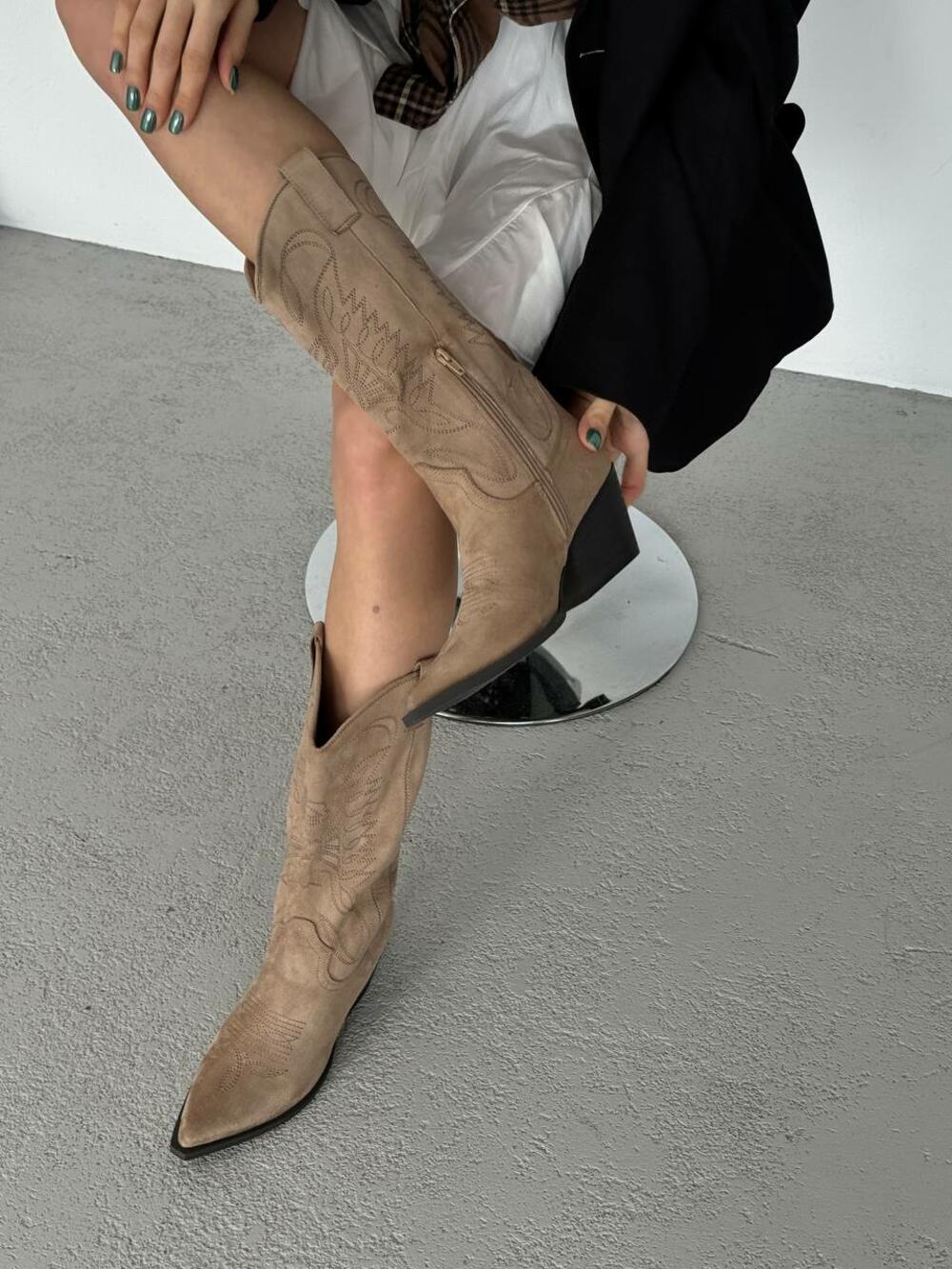 Ковбойки медіа з візерунком, М3783 | Otto8Shoes - Продаж жіночого взуття Ковбойки медіа з візерунком, М3783 | Otto8Shoes - Продаж жіночого взуття