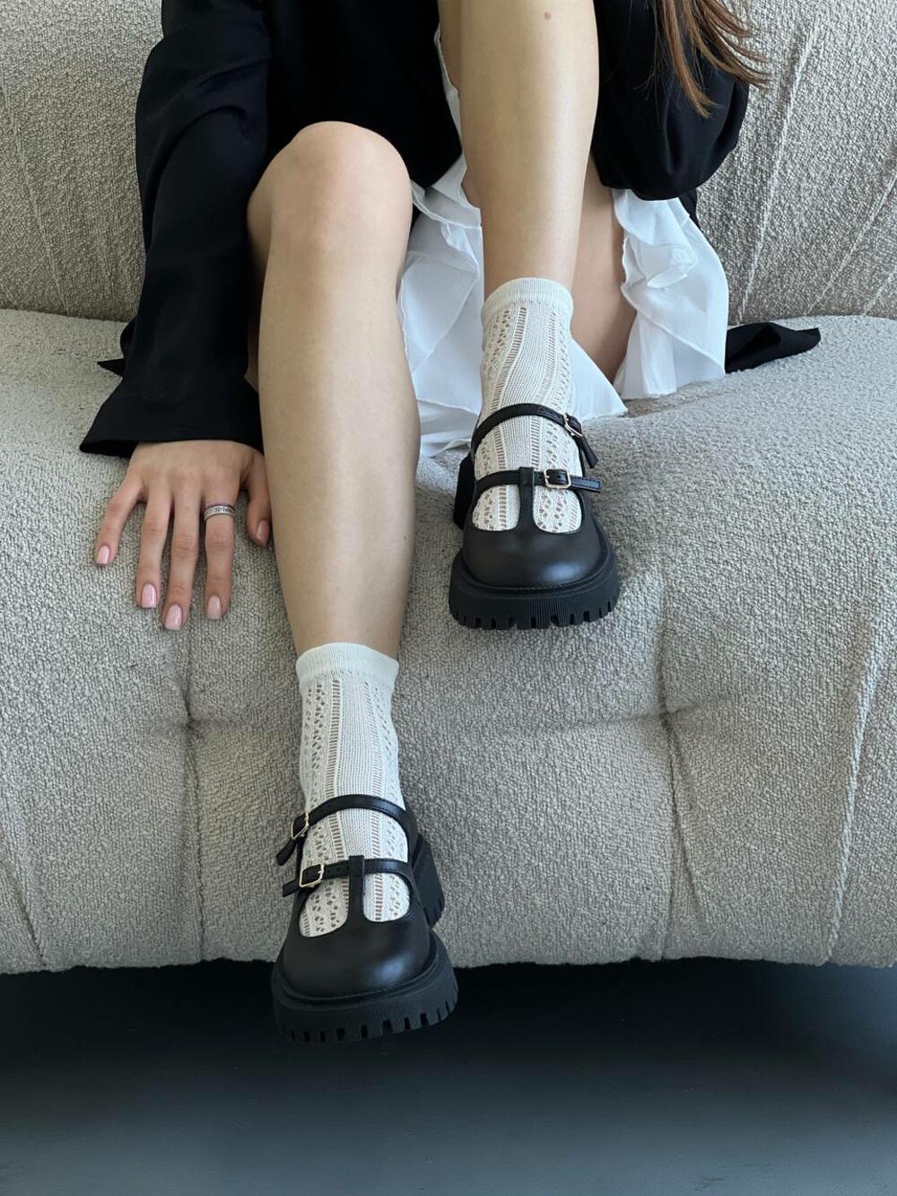 Туфлі з ремінцями, Т-69-Астра чорний, 40