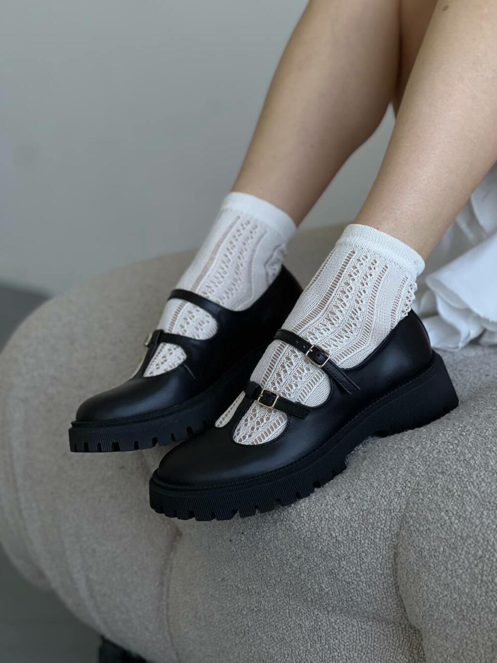 Туфлі з ремінцями, Т-69-Астра чорний, 40