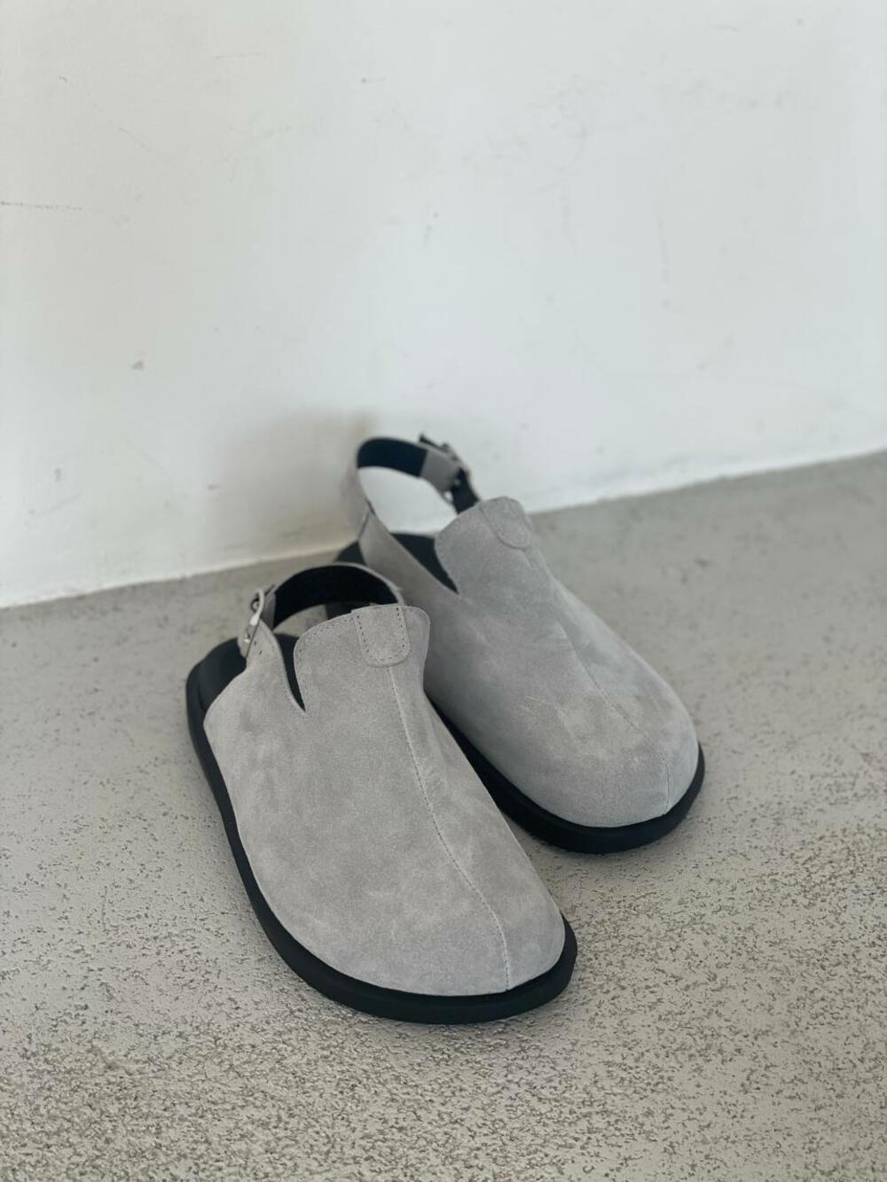 Клоги натуральні, 246 сірий, 41