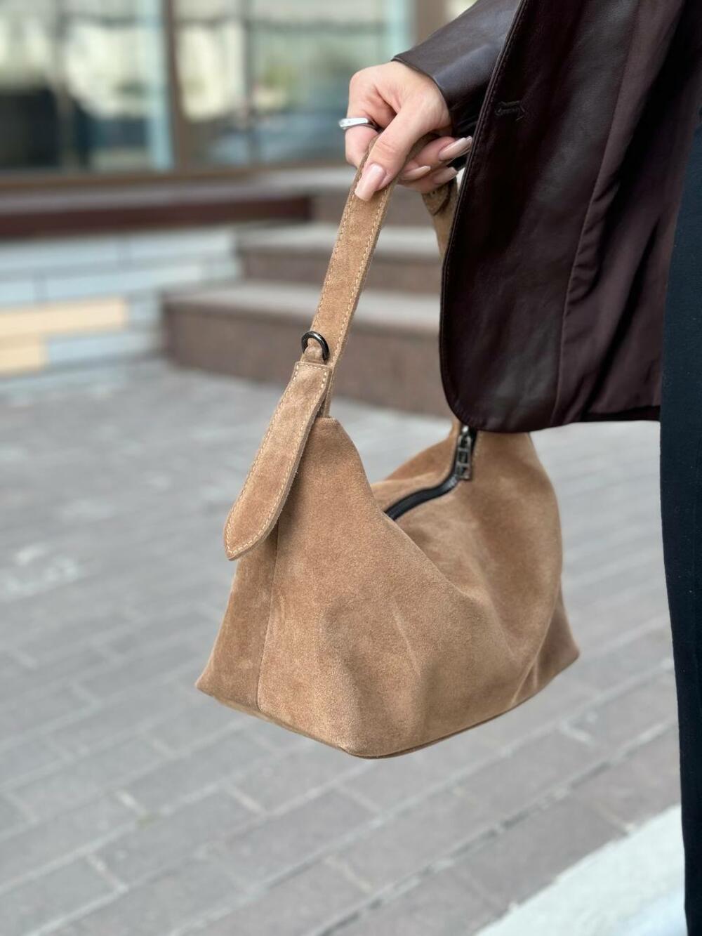Сумка замшева, медіа, 1005 | Otto8Shoes - Продаж жіночого взуття