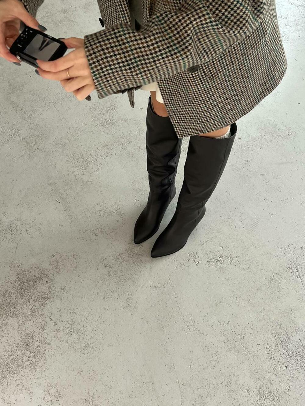 Чоботи рюмочка, 2757 коричневий, 36