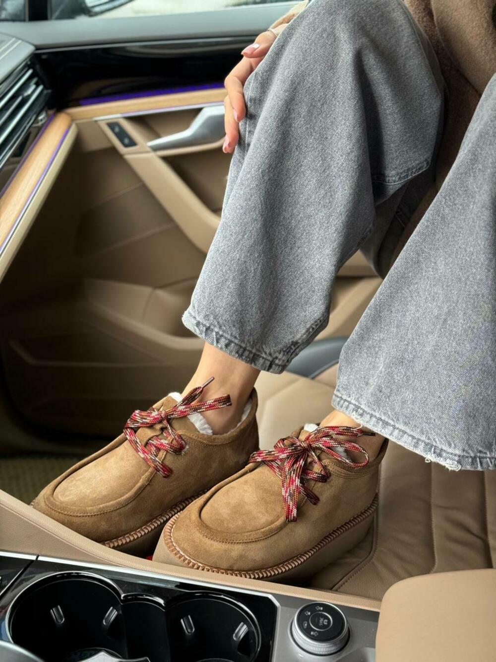 Лофери з кольоровою шнурівкою, ХУТРО, К-15-Юга кастор, 37