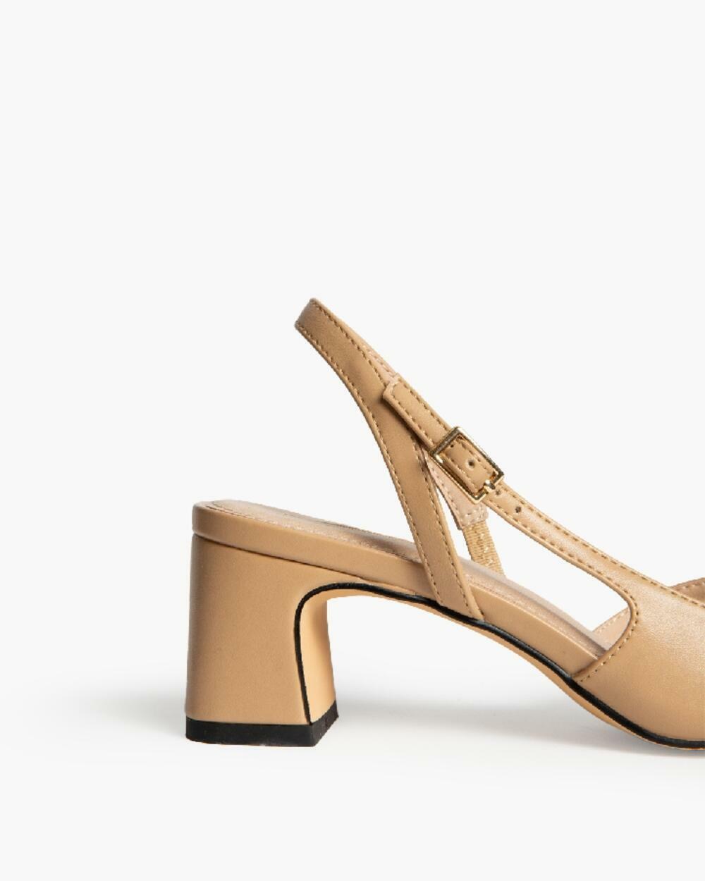 Туфлі в стилі "Chanel" на підборі, M5332 беж, 37