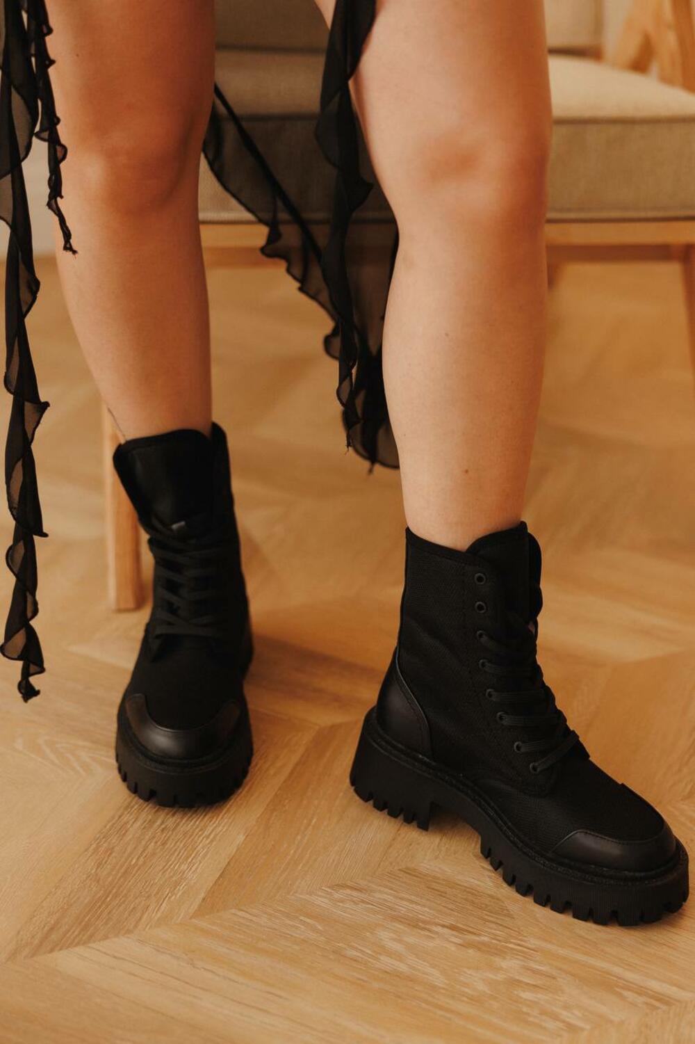 Ботинки Кордура new, шкіряний підклад, B0424 чорний, 39