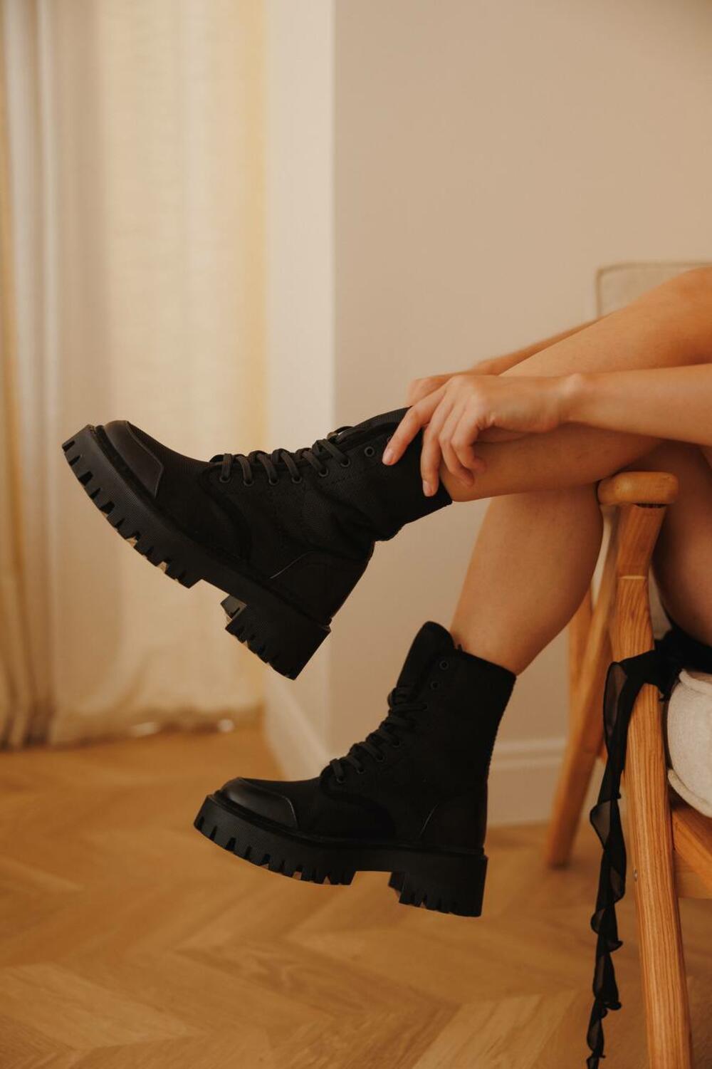 Ботинки Кордура new, шкіряний підклад, B0424 чорний, 39