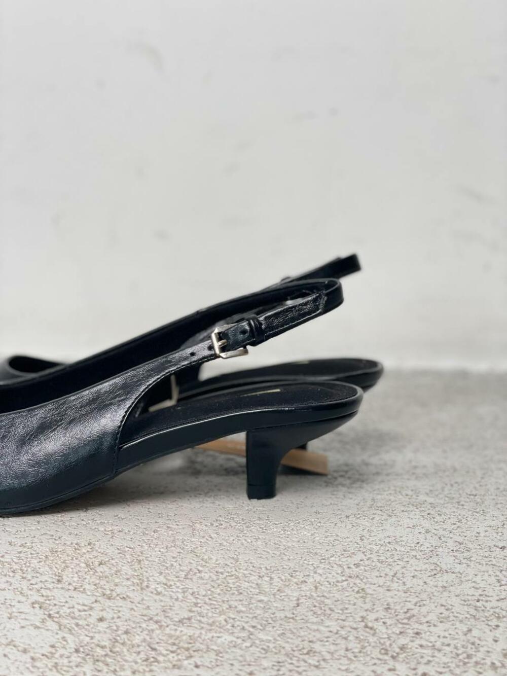Слінгбеки класичні kitten heels, M5310 чорний, 37