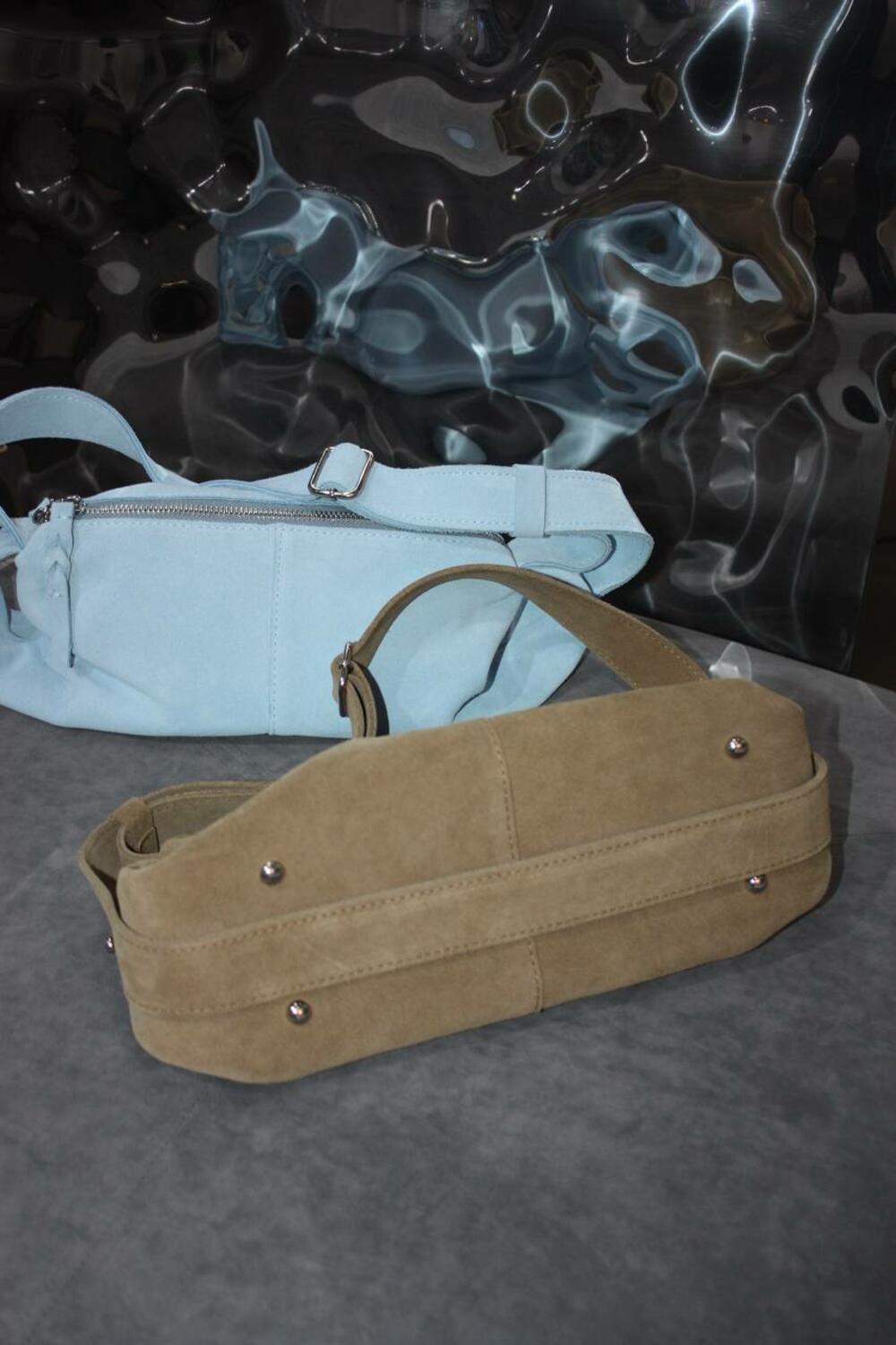 Сумка замшева, 1054 пісок