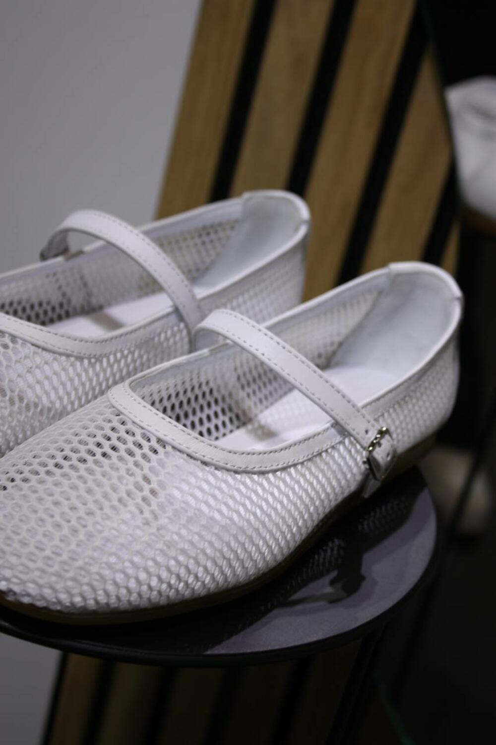 Сітчасті балетки Емілі, 0023 білий, 37