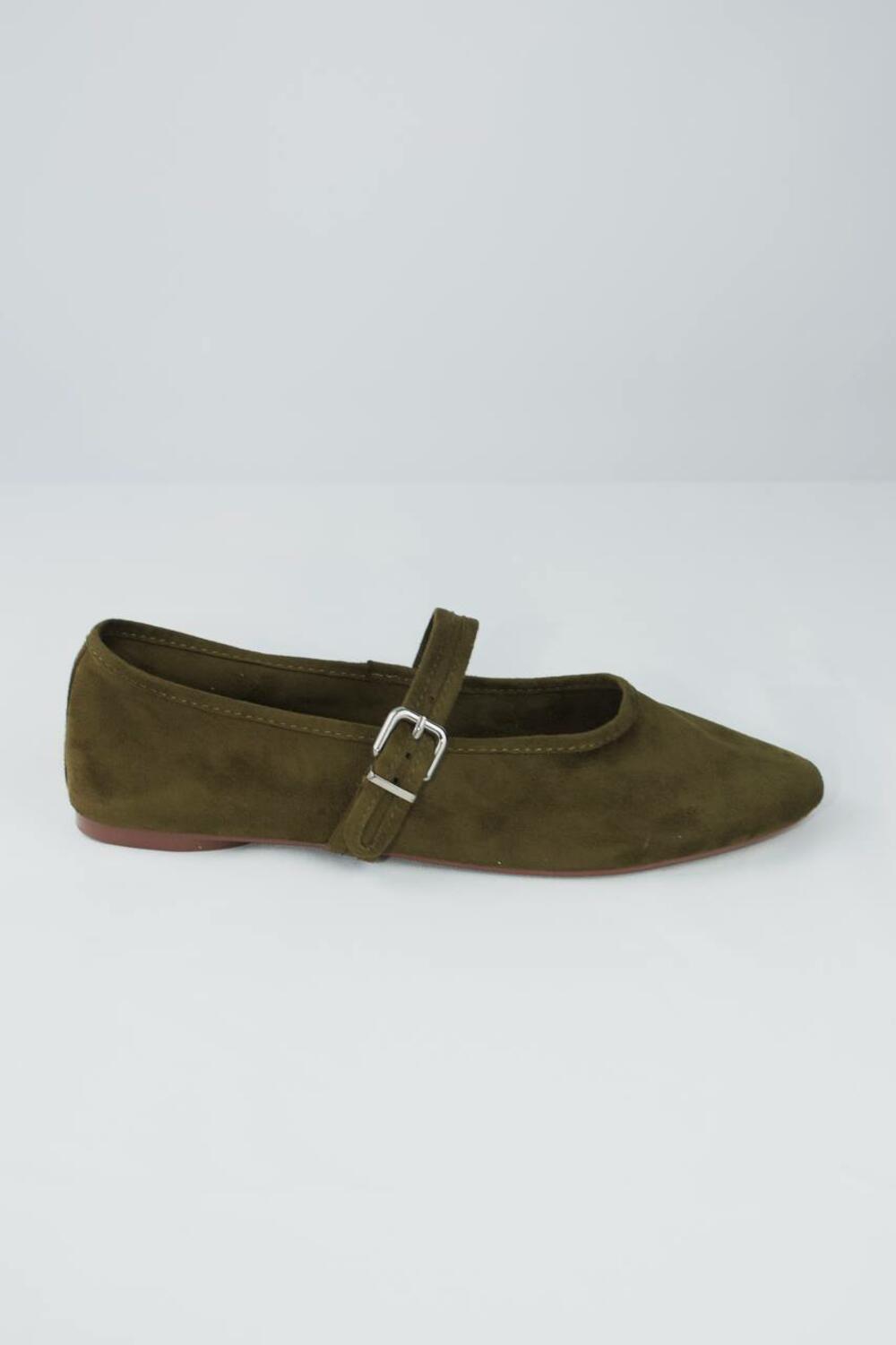 Балетки класика з круглим носиком, M5621 хакі, 40