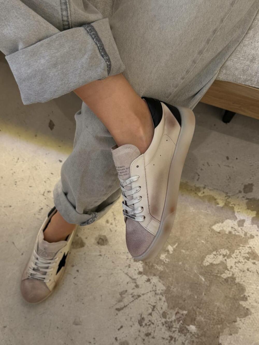 Кеди Зірка з потертостями, 2503.774941.206 молочний, 39