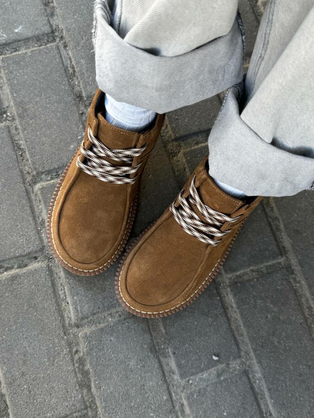 Черевики зі шнурівкою, 451-0079 кемел, 36