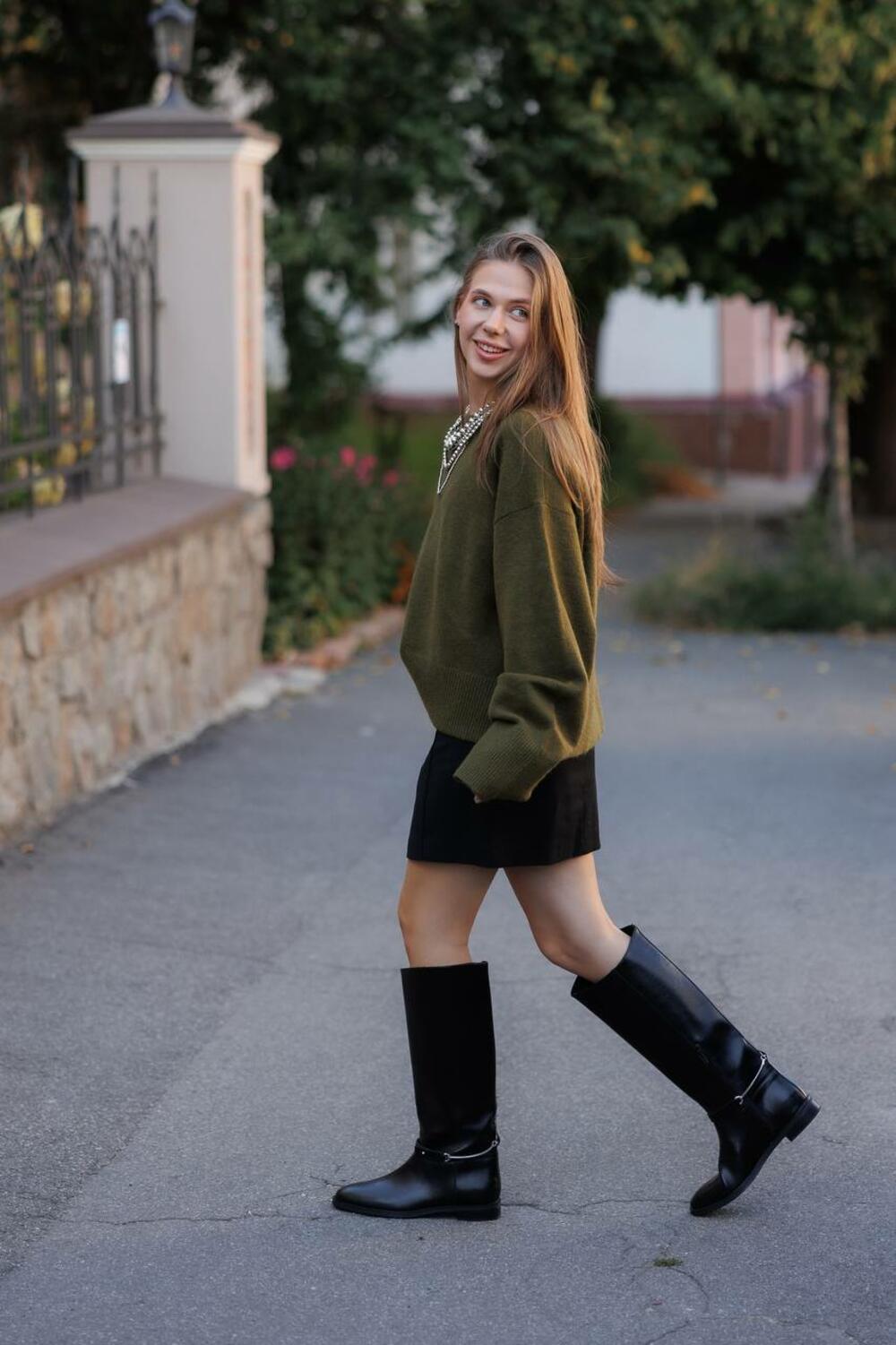 Жокейські чоботи з зйомним аксесуаром, M5830 чорний, 41