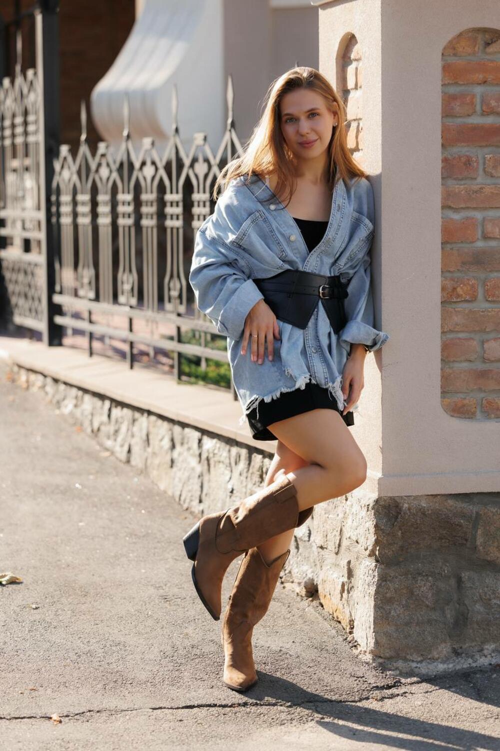 Ковбойки медіа з візерунком, M5810 кемел, 40