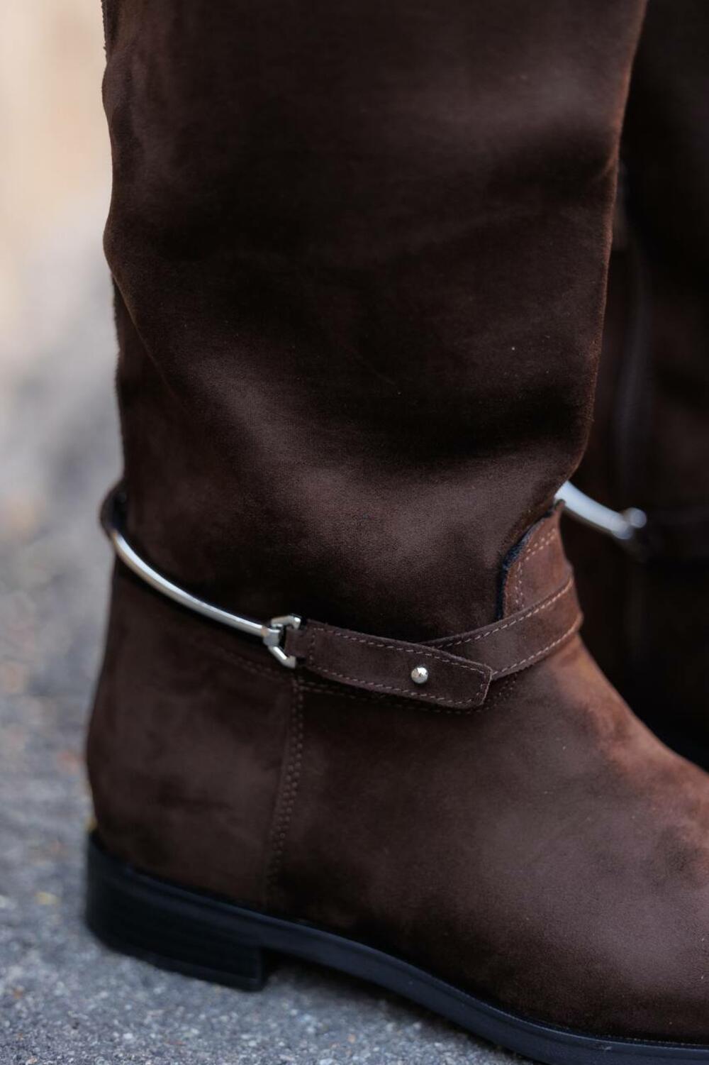 Жокейські чоботи з зйомним аксесуаром, M5830 Шоколад, 41