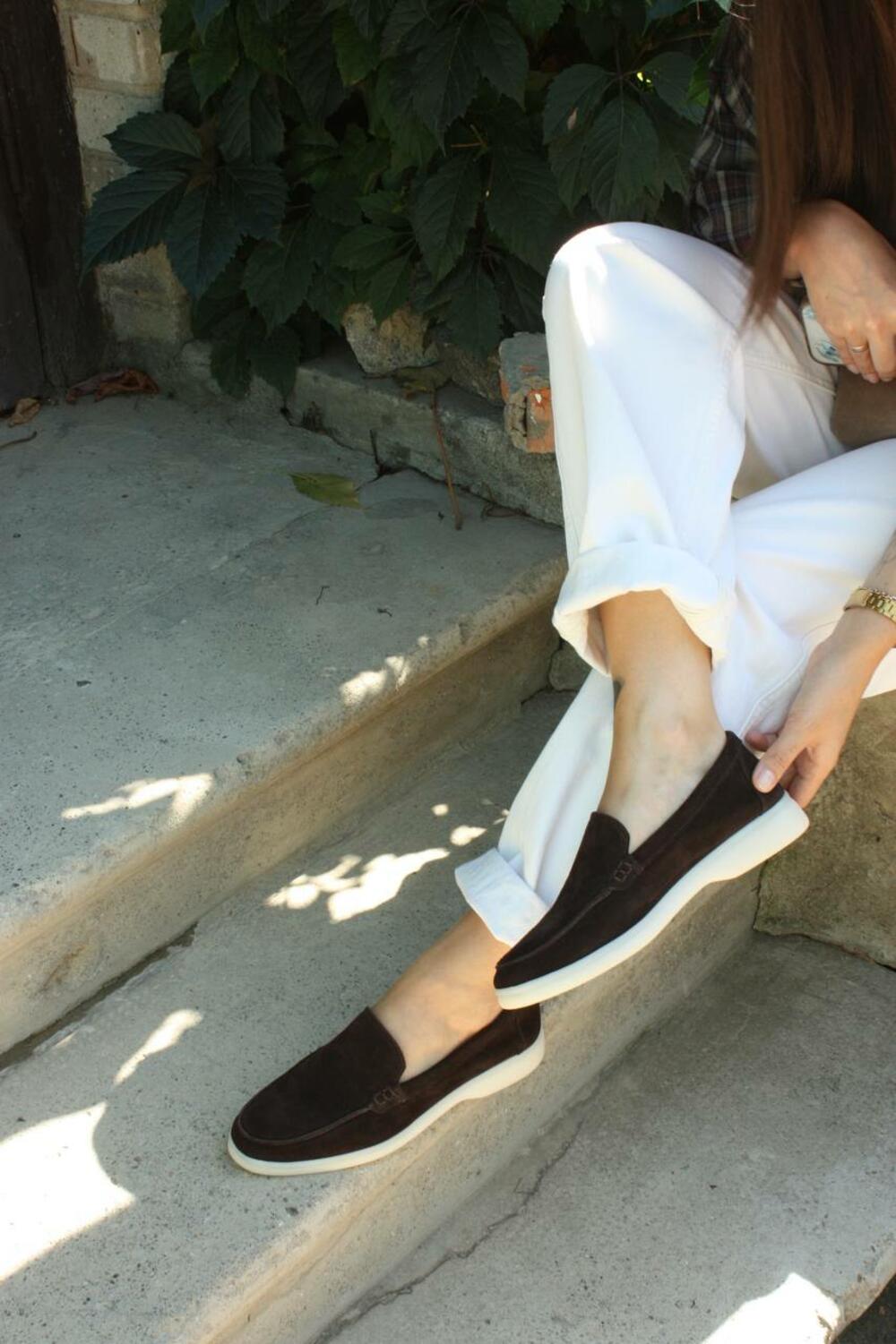 Натуральні лофери "Хіларі", 1068 Шоколад, 36