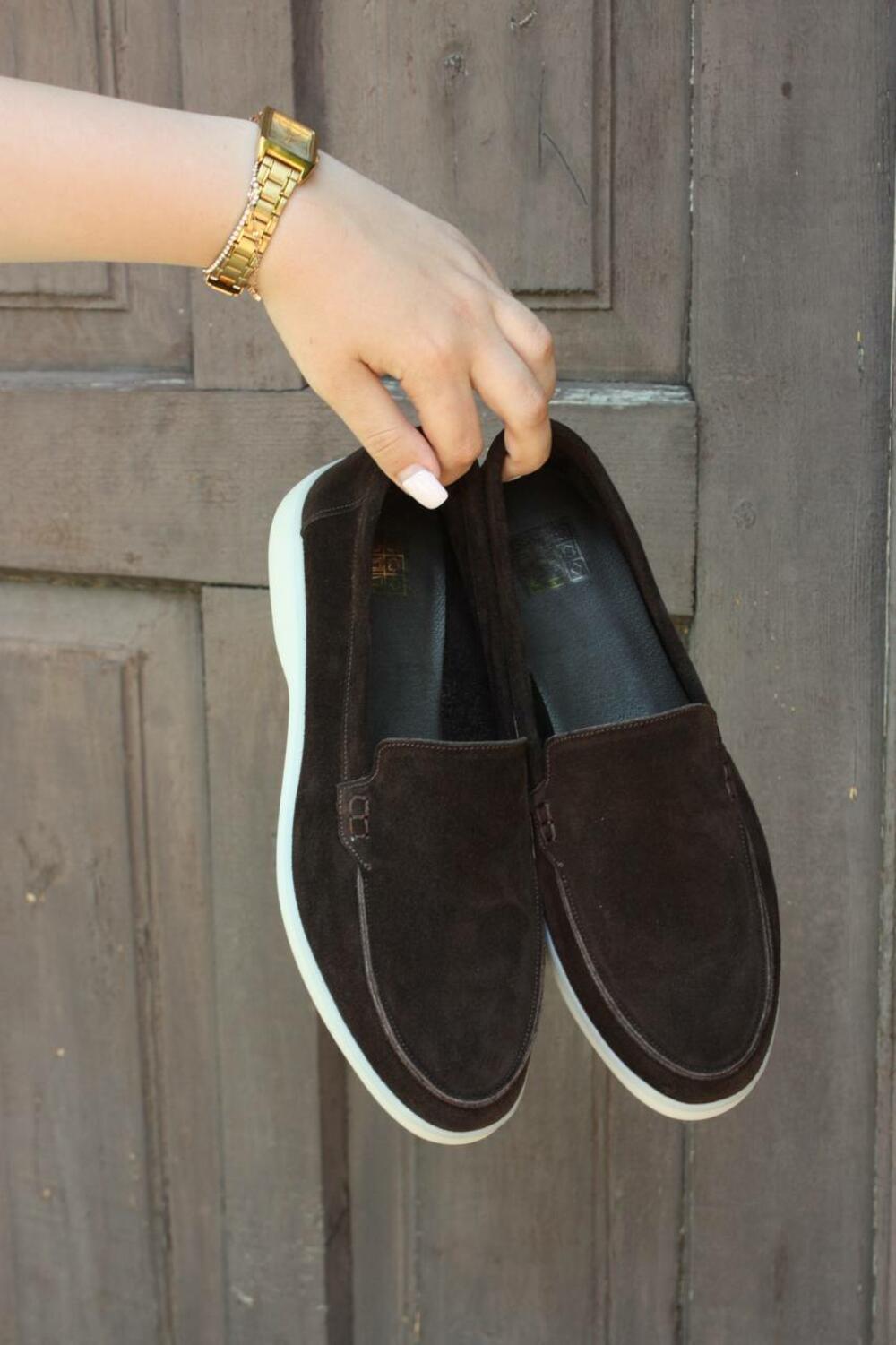 Натуральні лофери "Хіларі", 1068 Шоколад, 36