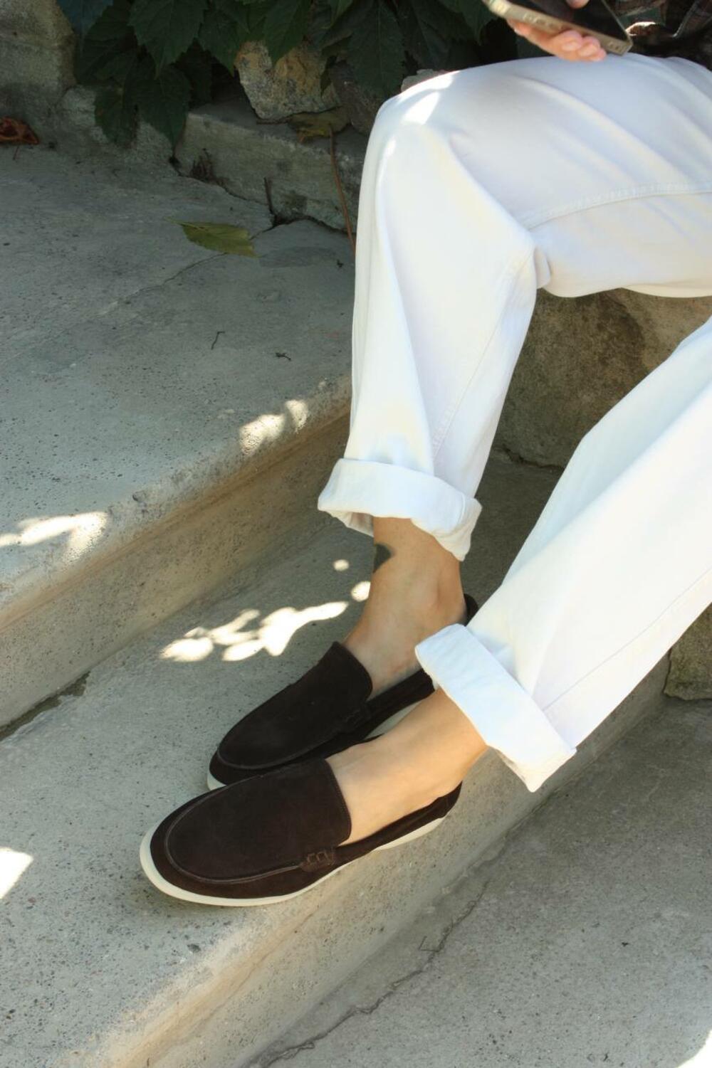 Натуральні лофери "Хіларі", 1068 Шоколад, 36