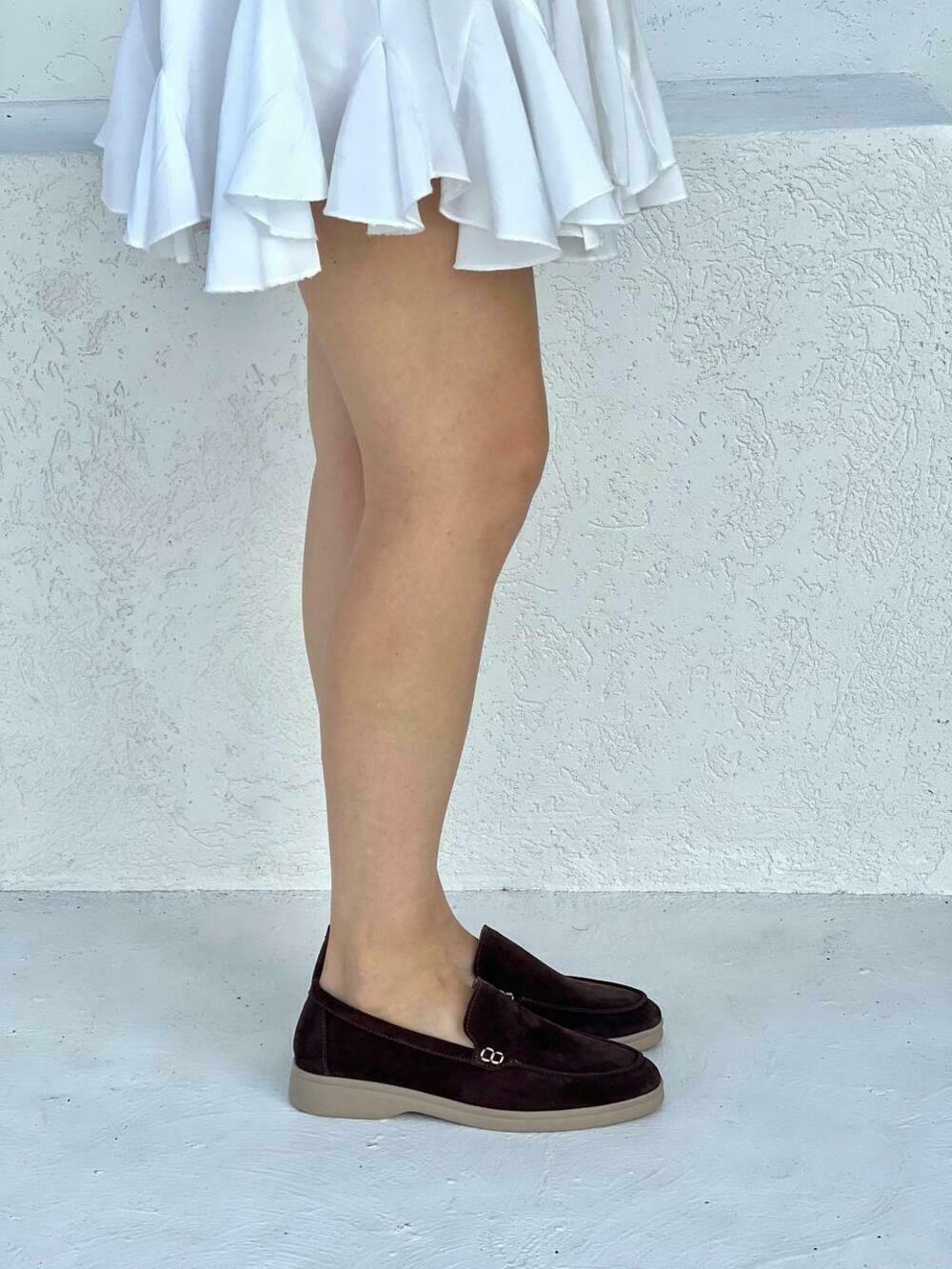 Натуральні лофери "Хіларі", 1068 Шоколад, 38