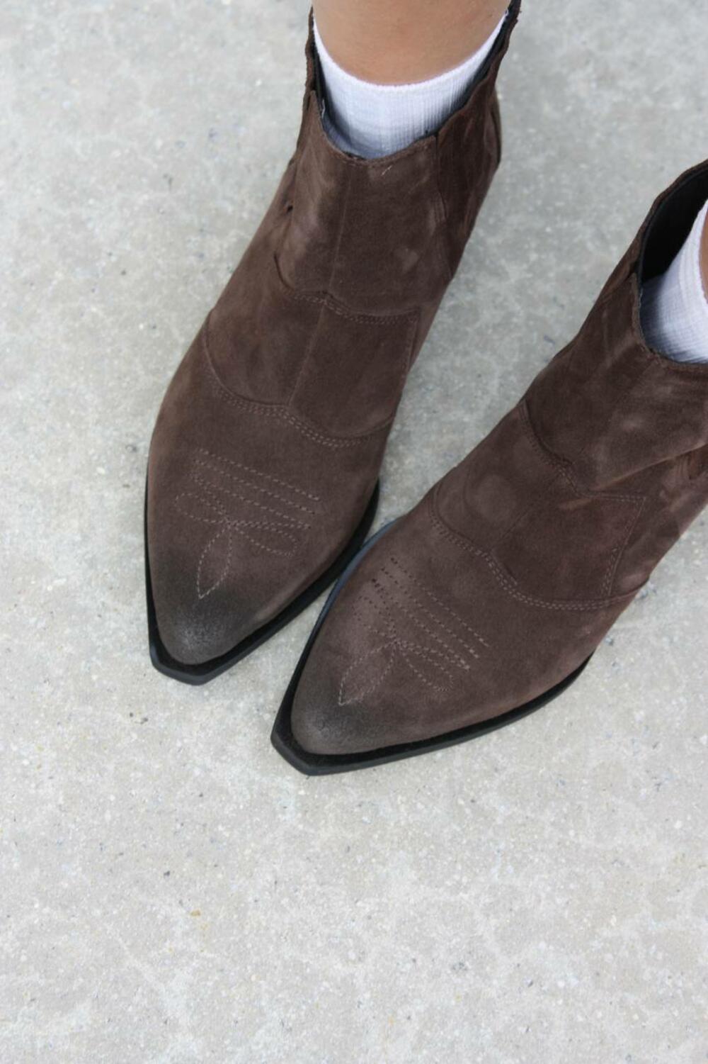 Ковбойки натуральні низькі, К-4-10104 Шоколад, 40