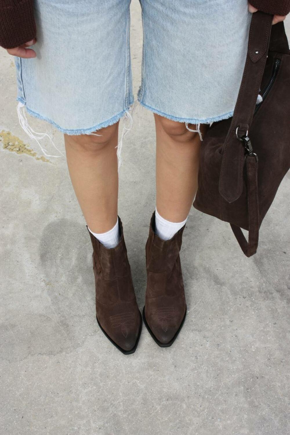 Ковбойки натуральні низькі, К-4-10104 Шоколад, 40