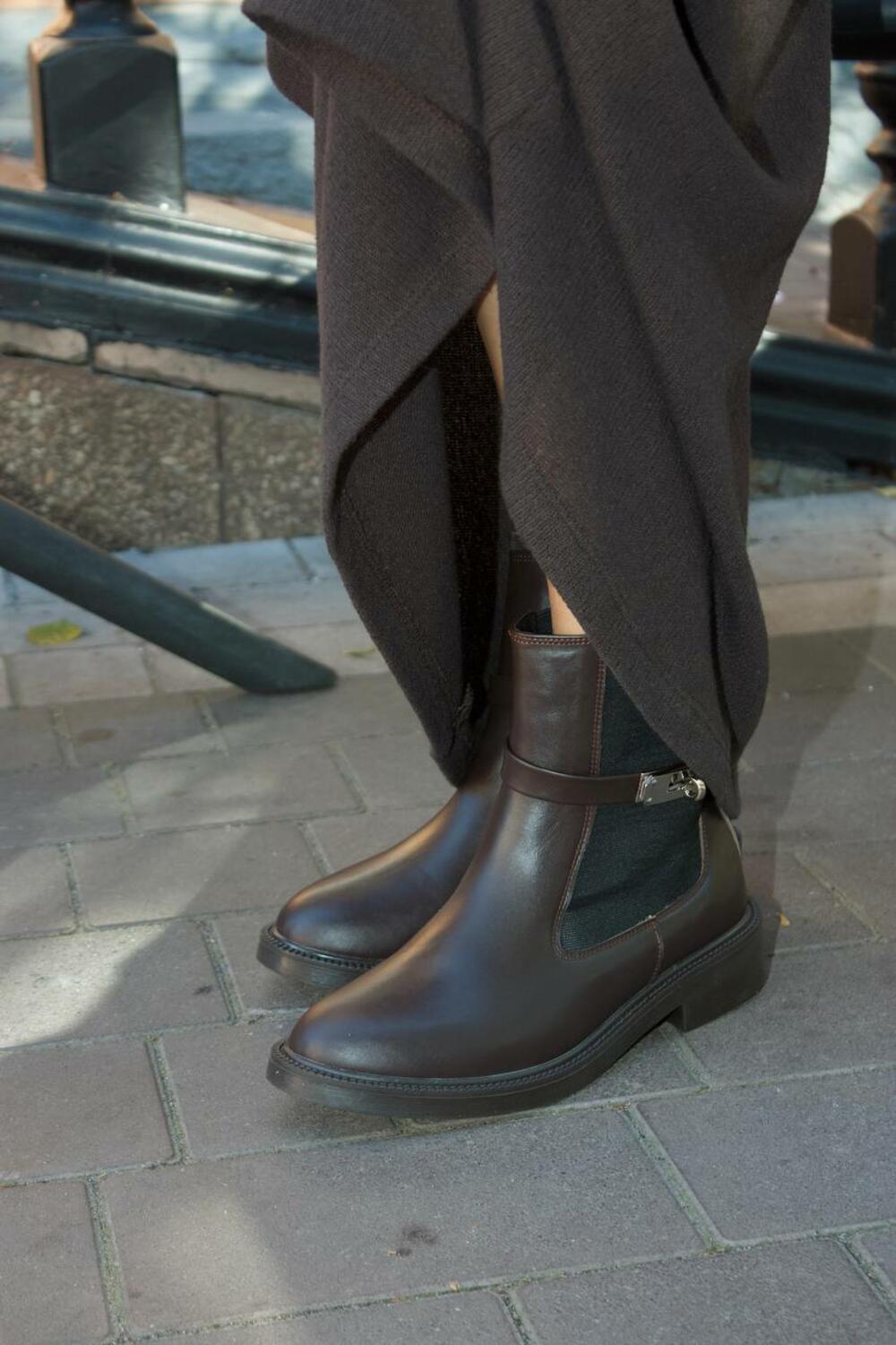 Челсі з подвійними резинками та зйомним ремінцем, В0925 коричневий, 41