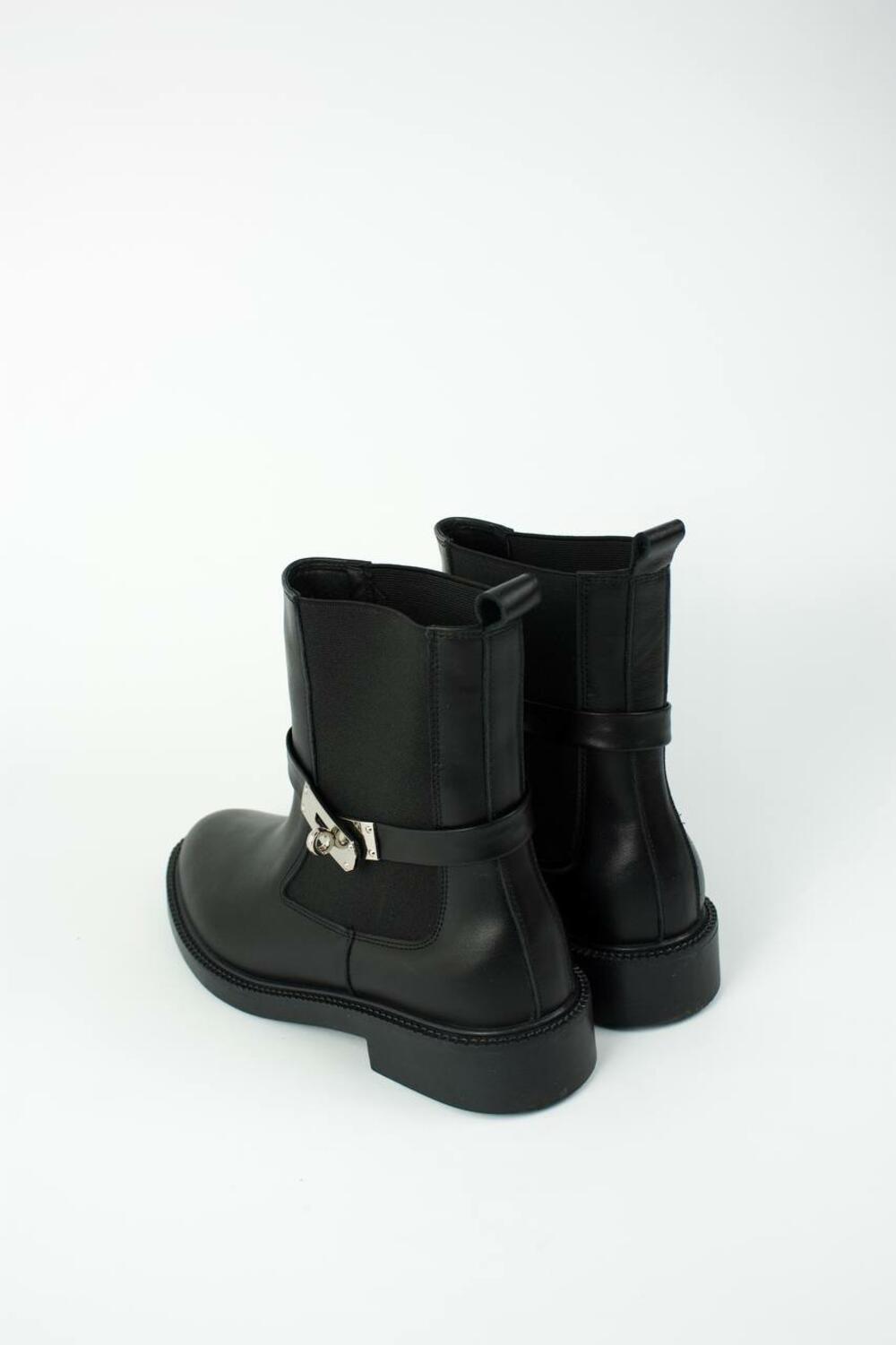 Челсі з подвійними резинками та зйомним ремінцем, В0925 чорний, 41