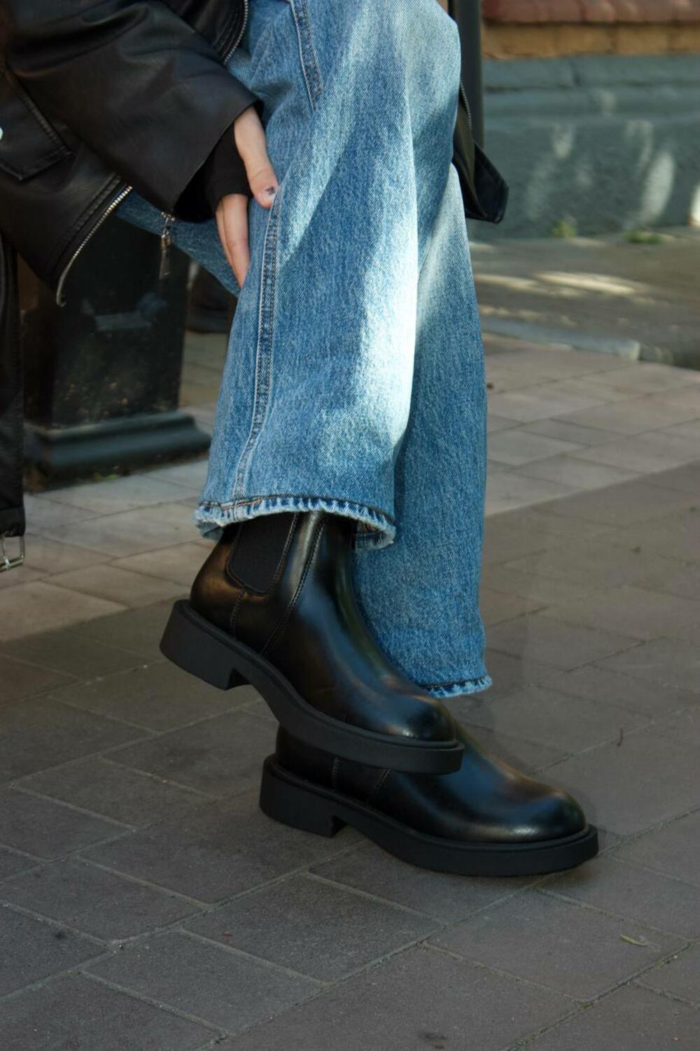 Челсі шкіряні класичні, 956061/04-01E чорний, 41