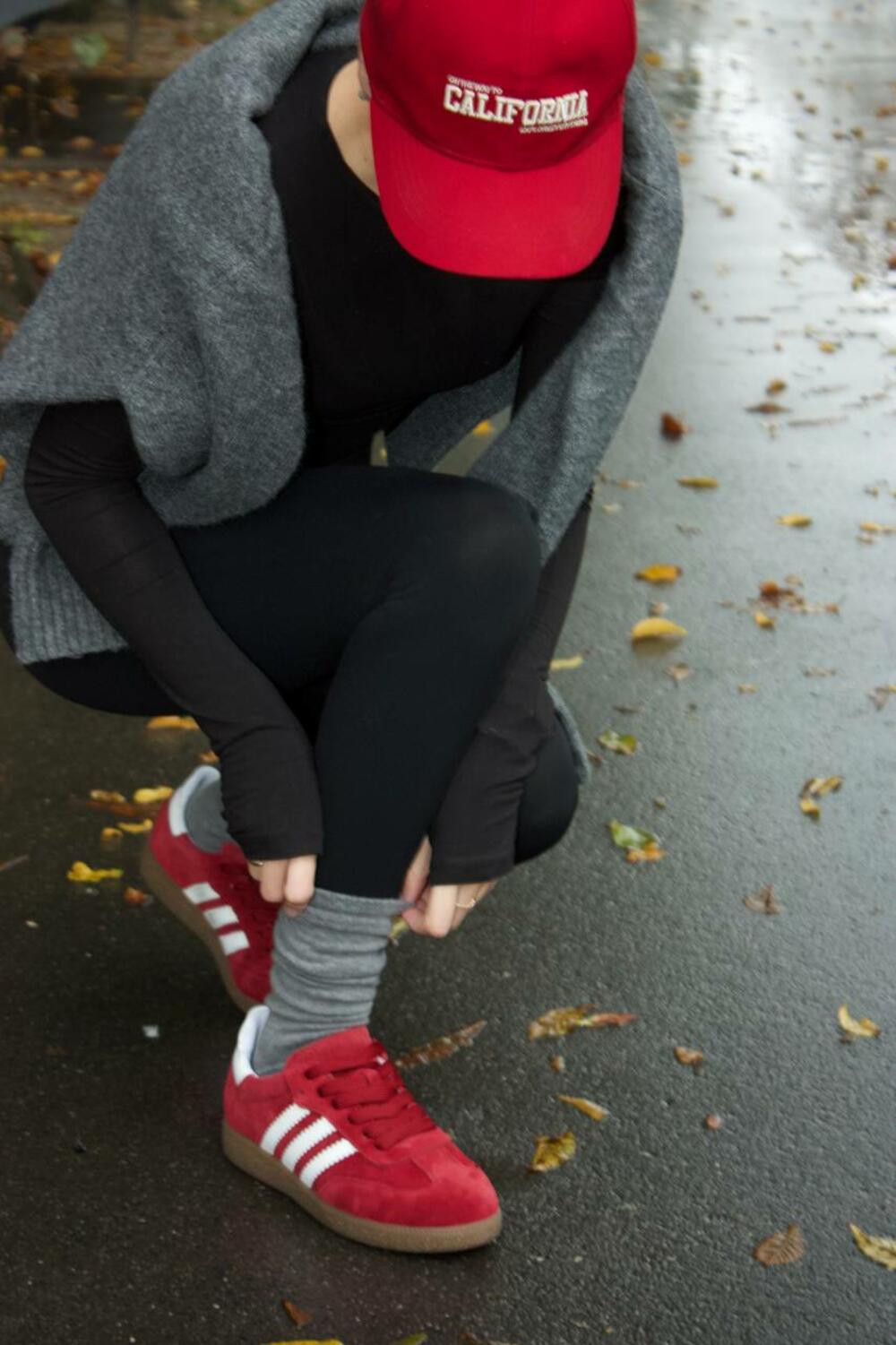 Кеди "три полоси", К0424 вишня, 38