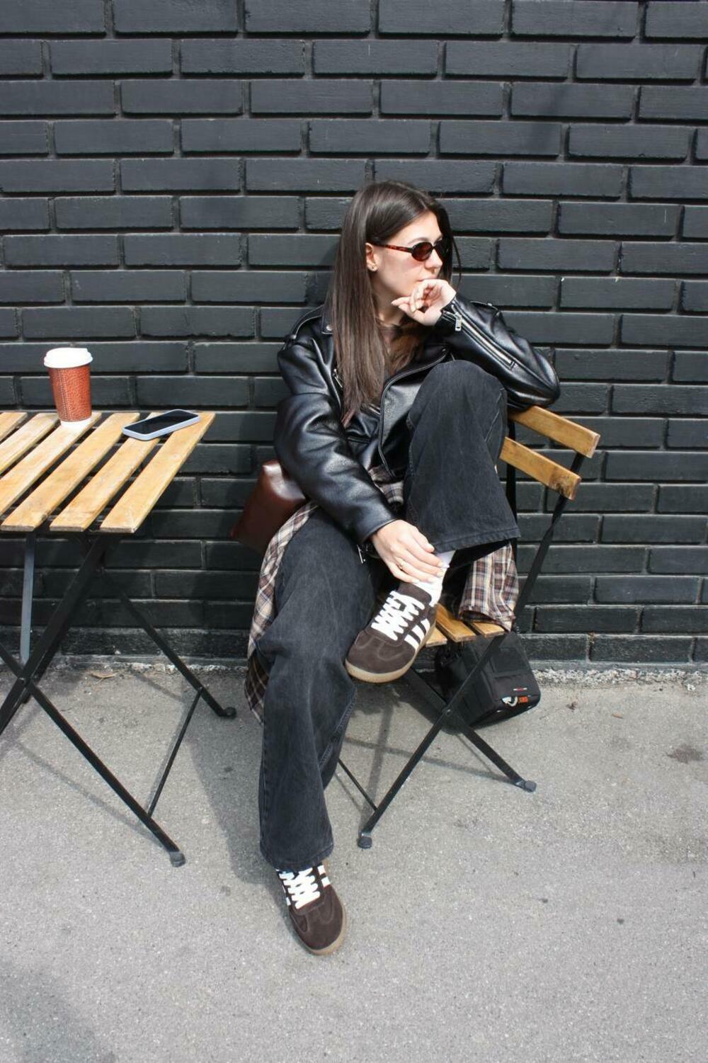 Кеди "три полоси", К0424 шоколад+білий, 37