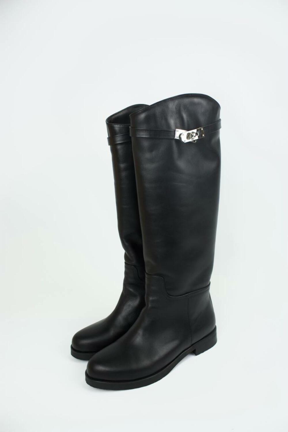 Чоботи жокейські, ЗИМА, C-7-2555 чорний, 36