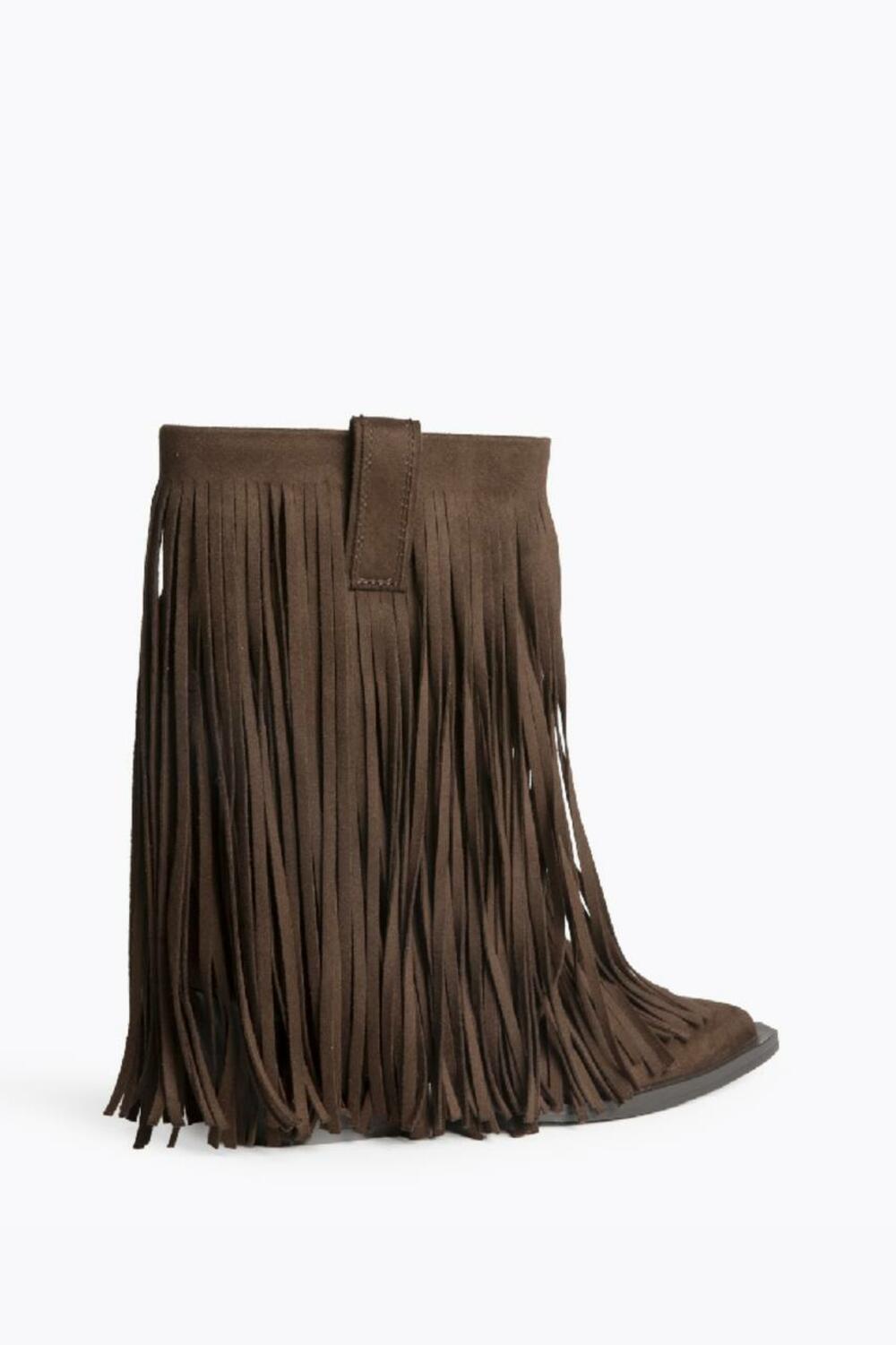 Ковбойки з бахромою, M5813 Шоколад, 41