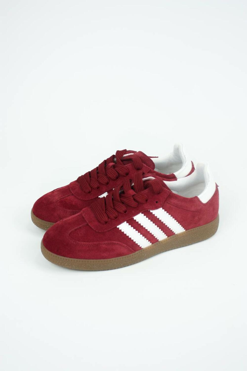 Кеди "три полоси", К0424 вишня, 38