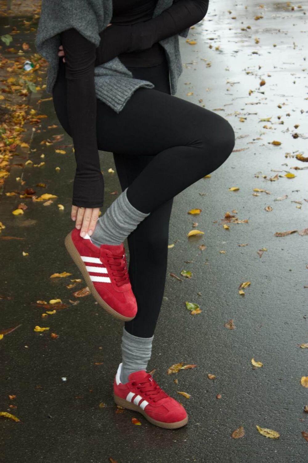 Кеди "три полоси", К0424 вишня, 38