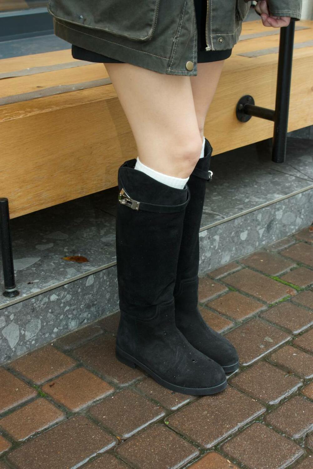 Чоботи жокейські, ЗАМШ, C-7-2555 чорний, 40