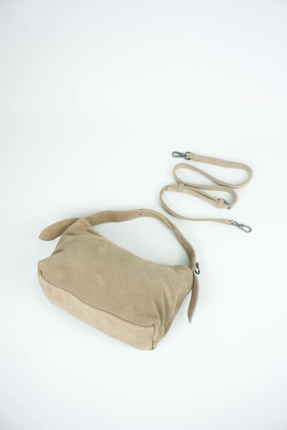 Сумка замшева, медіа, 1005 світлий пісок