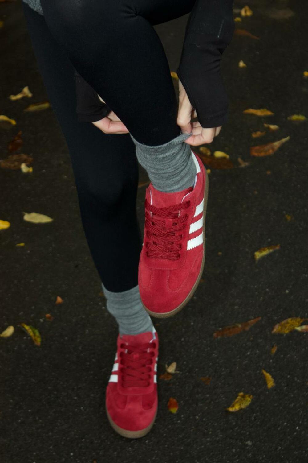 Кеди "три полоси", К0424 вишня, 38