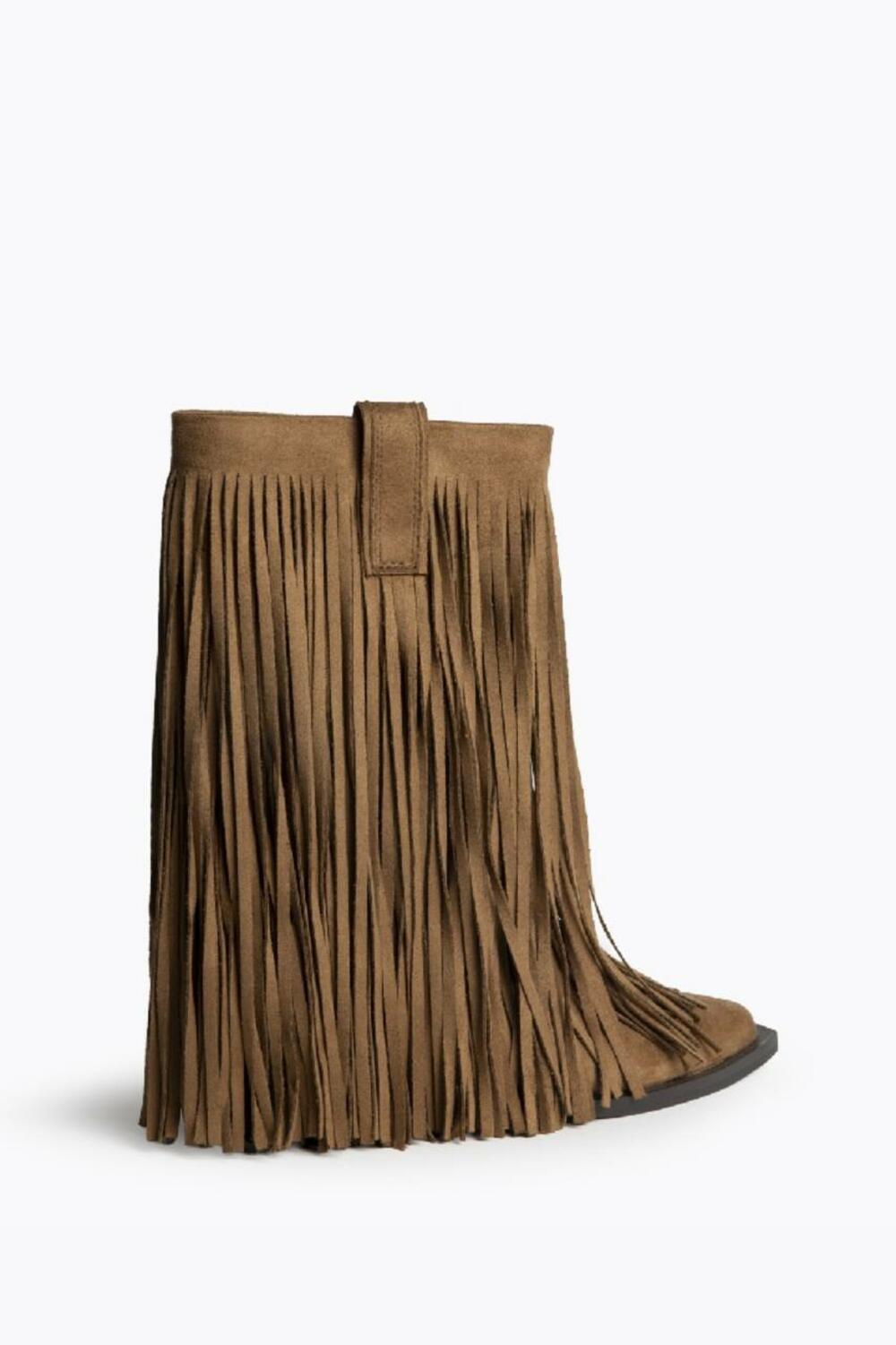 Ковбойки з бахромою, M5813 кемел, 40