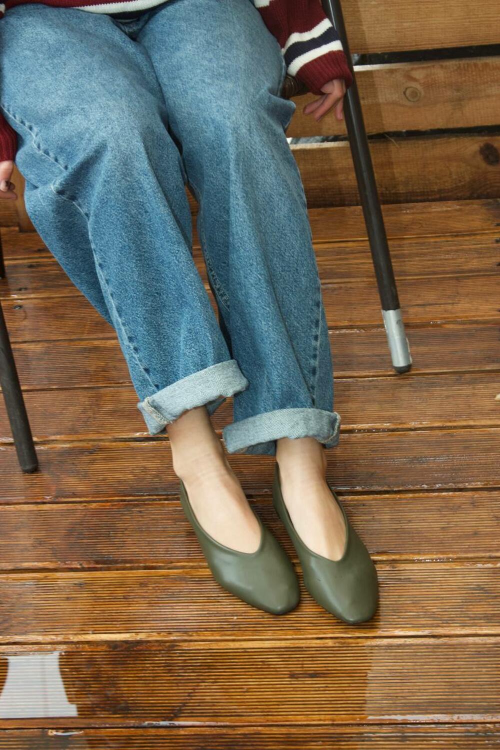 Балетки класичні, M5595 хакі, 39