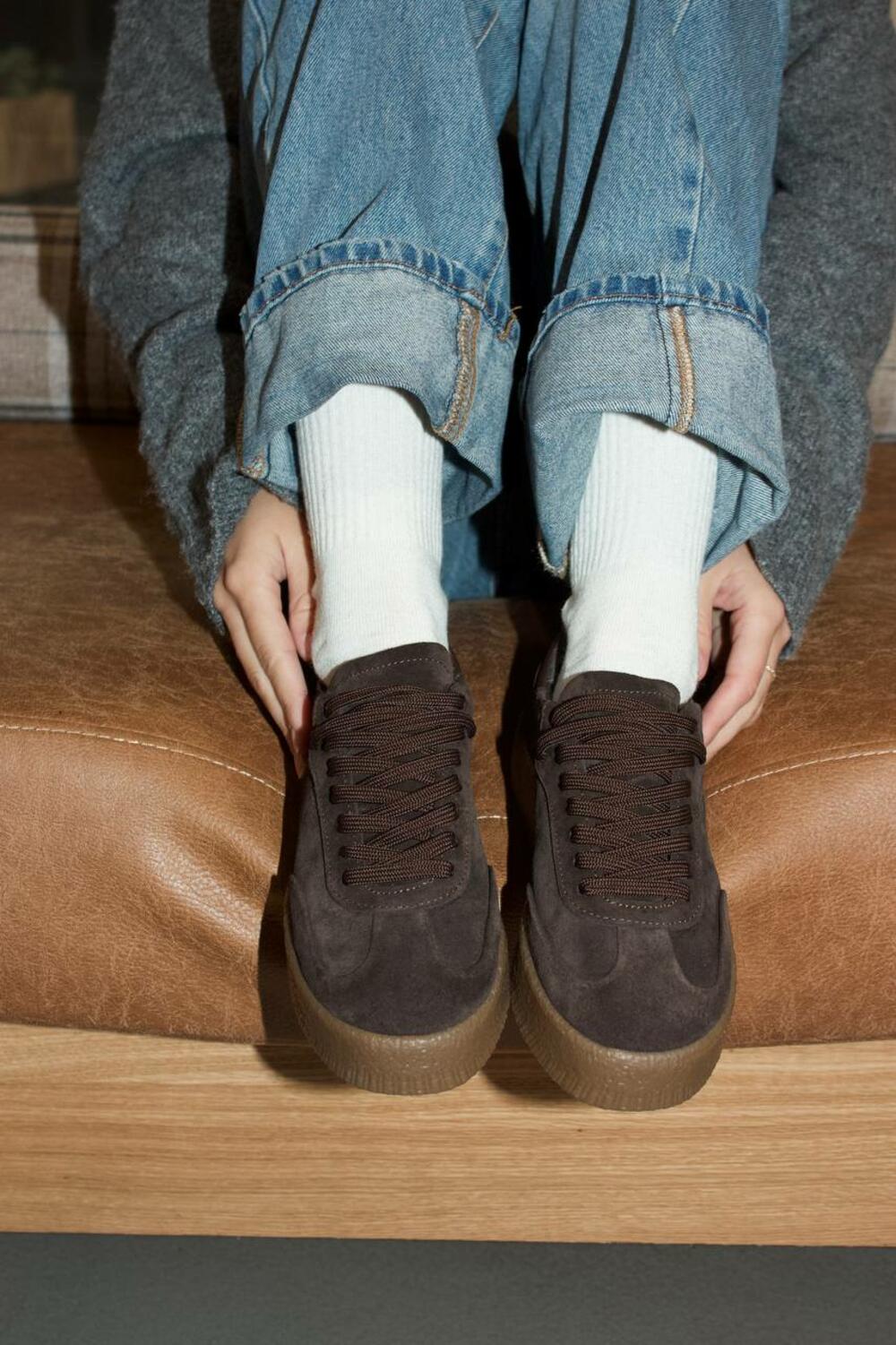 Кеди класичні на підвищеній підошві, Т-5/2-21413 Шоколад, 39