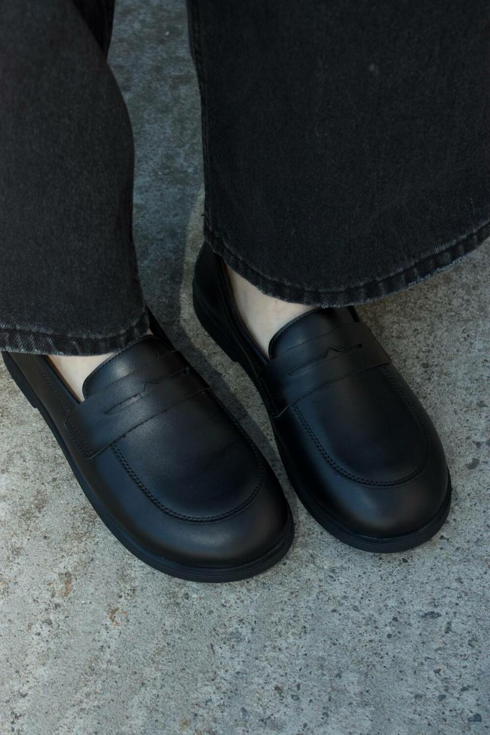 Лофери анатомічні, ШКІРА, T0325 чорний, 39