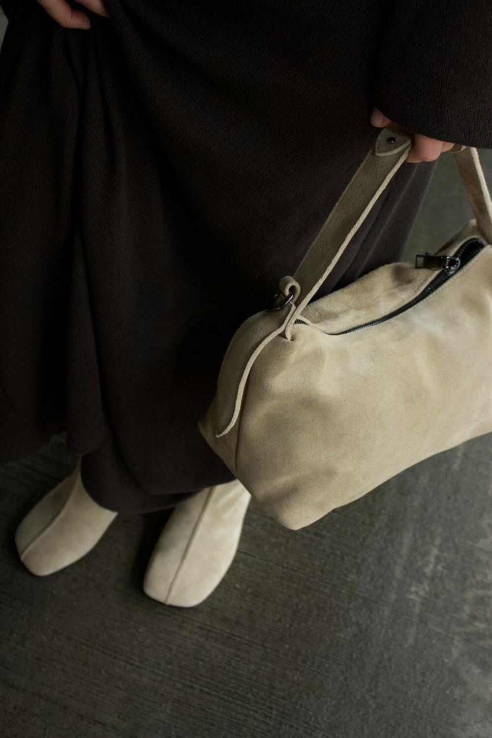 Сумка замшева, медіа, 1005 світлий пісок