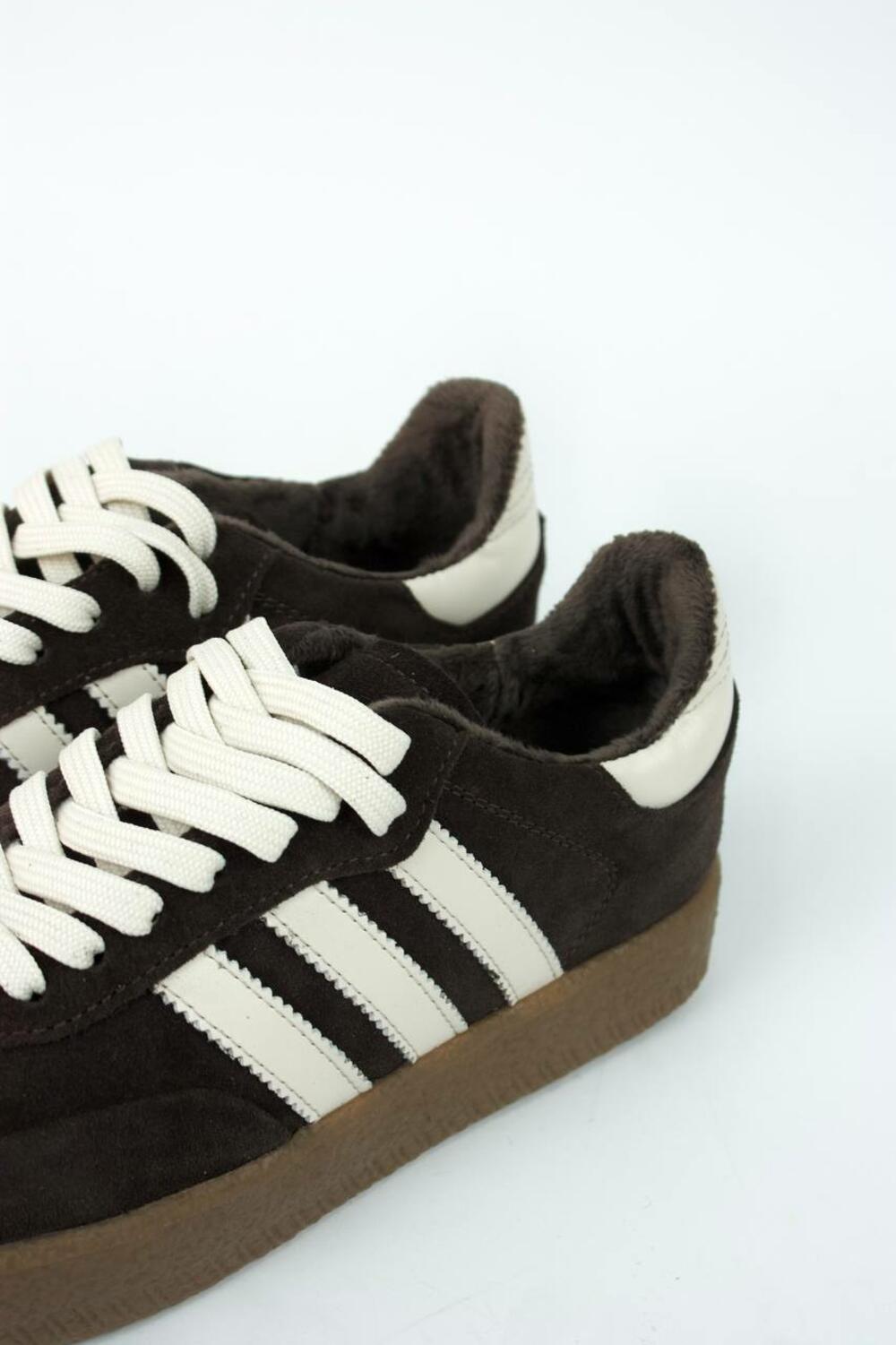 Кеди "три полоси" на підвищеній підошві, МЕТИС, Т-5/1-21413 Шоколад, 40