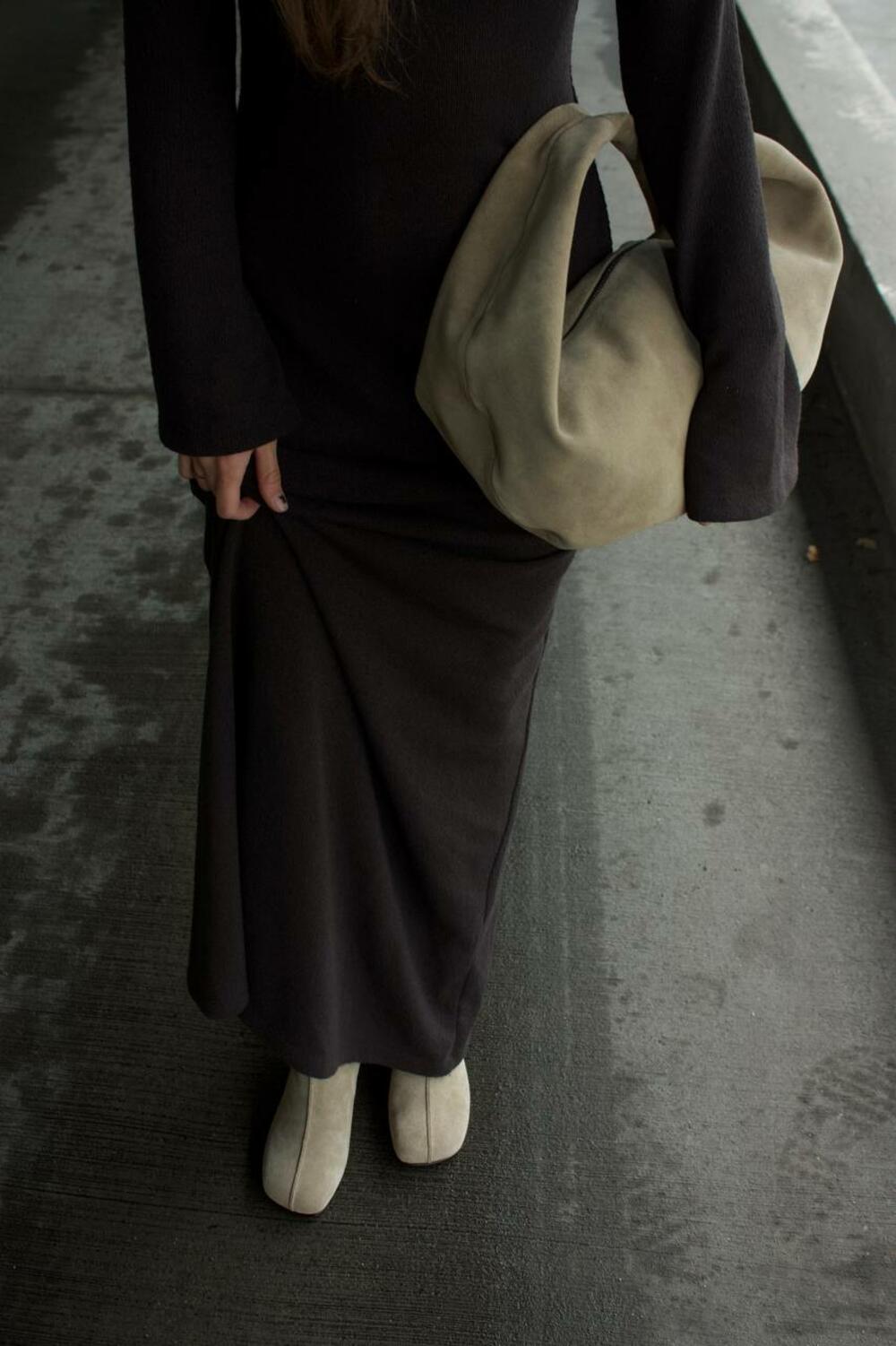 Сумка замшева, MOON, 1022 світлий пісок