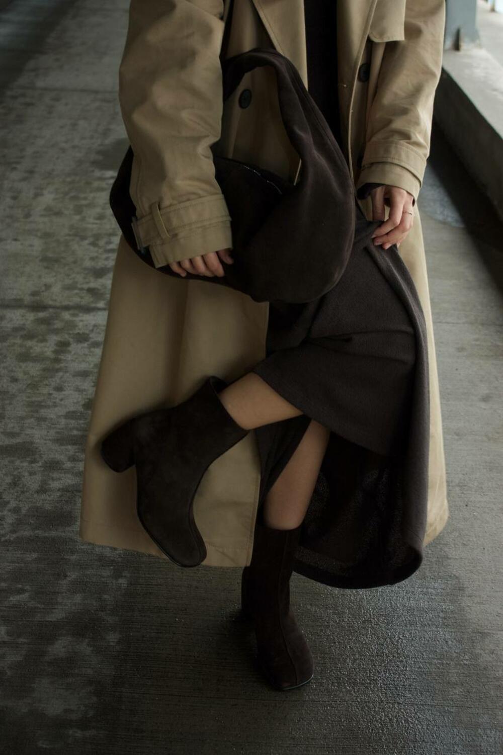 Сумка замшева, MOON, 1022 Шоколад