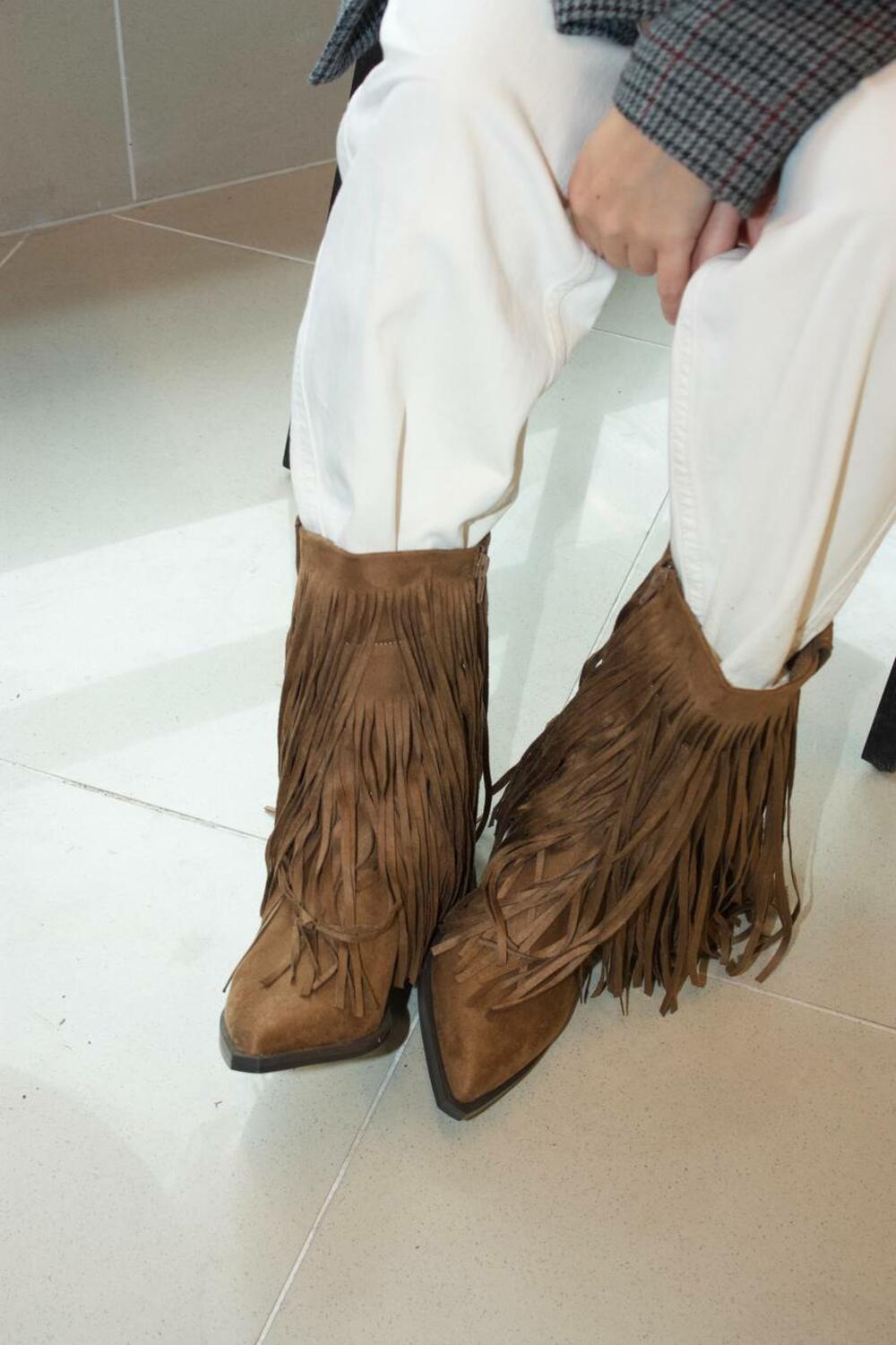 Ковбойки з бахромою, M5813 кемел, 37