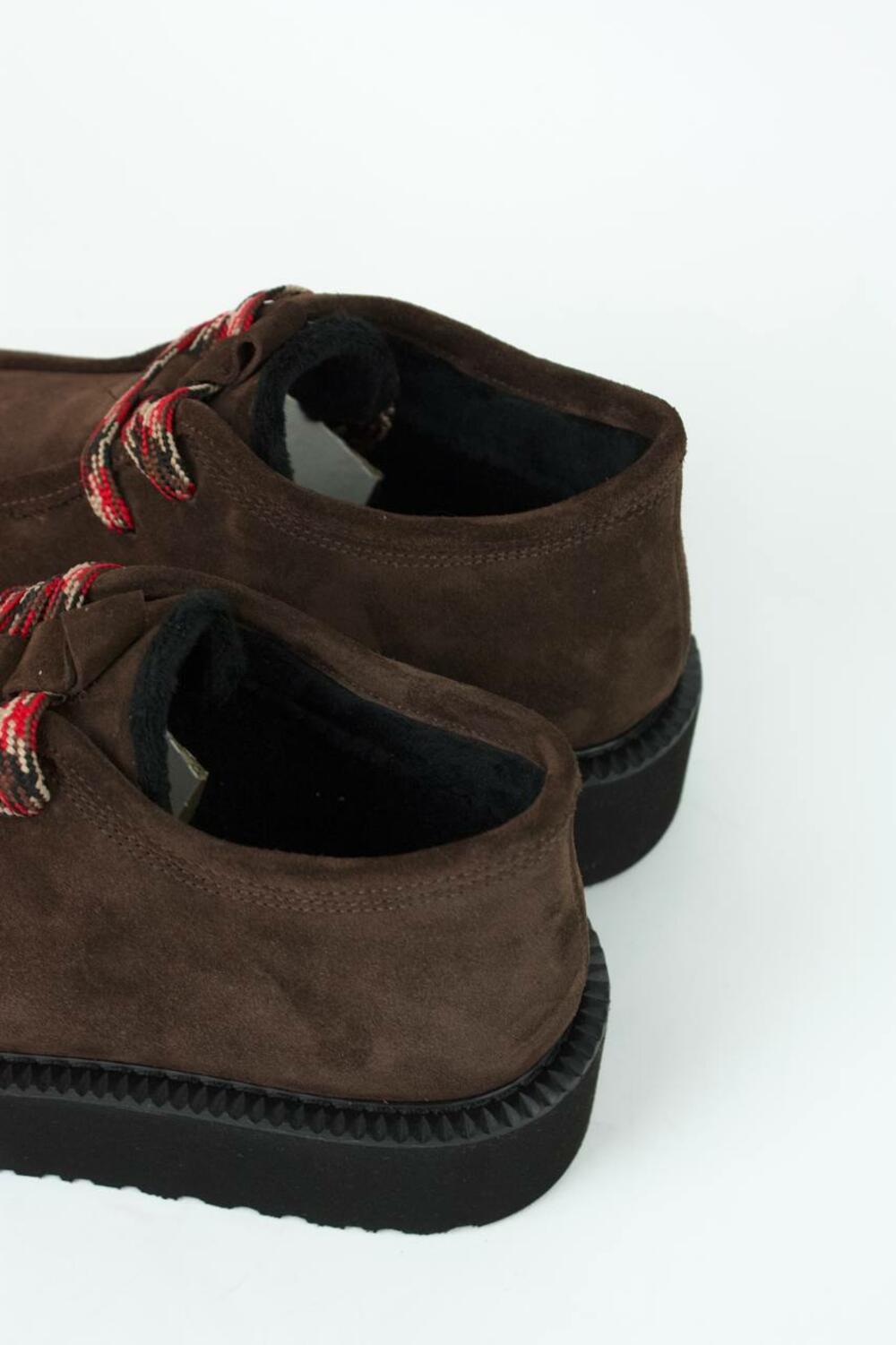 Лофери з кольоровою шнурівкою,байка К-15-Юга Шоколад, 40