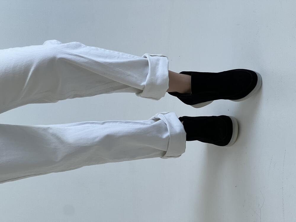 Лофери високі натуральні «Хіларі», БАЙКА, T0224 чорний, 41