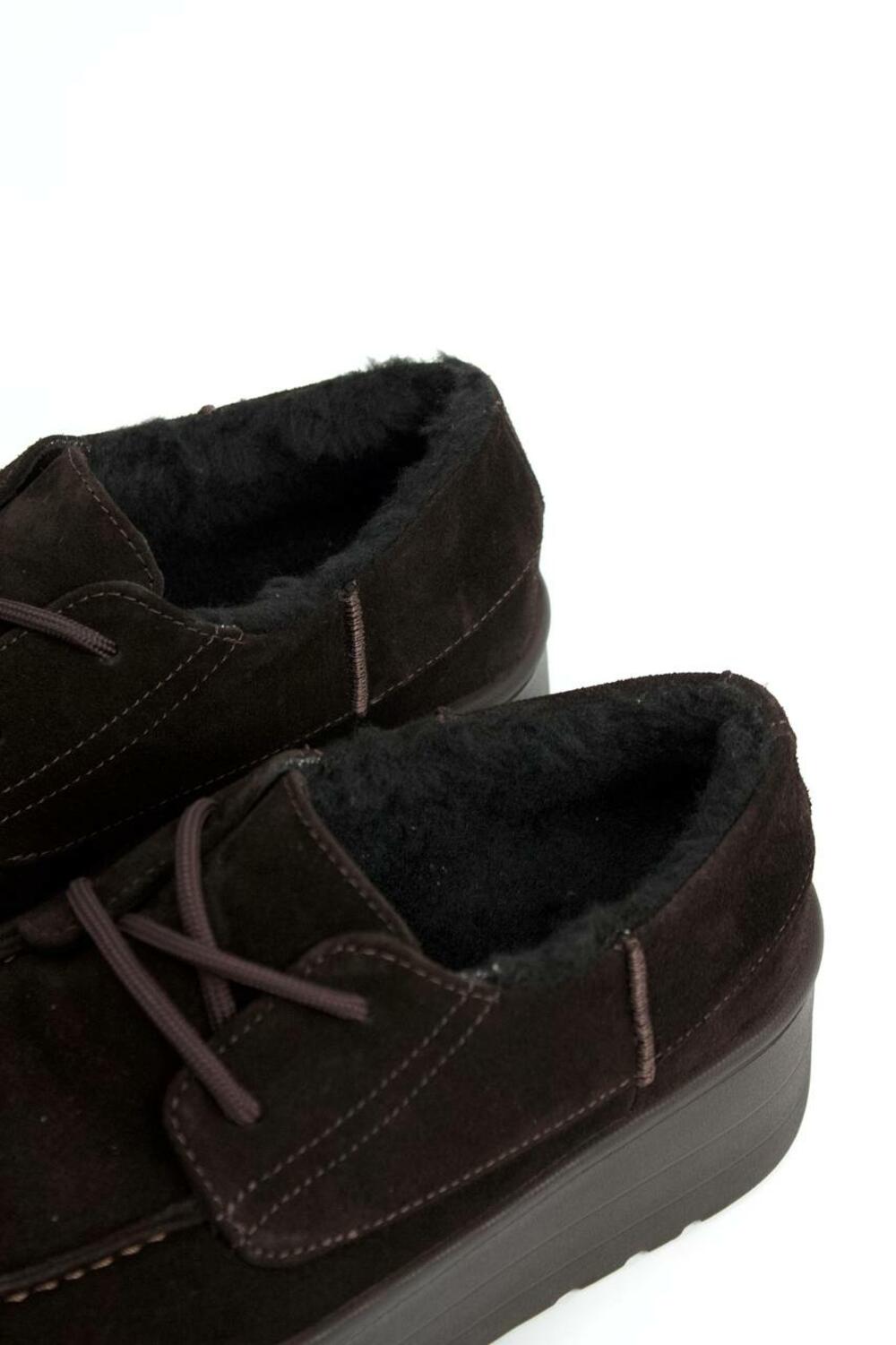 Лофери на платформі, 2343-027, ХУТРО Шоколад, 40